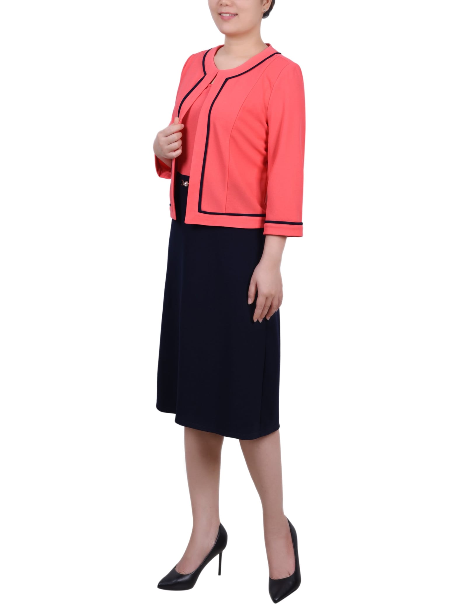 3/4 Sleeve 2 Piece Dress Set thumbnail 2