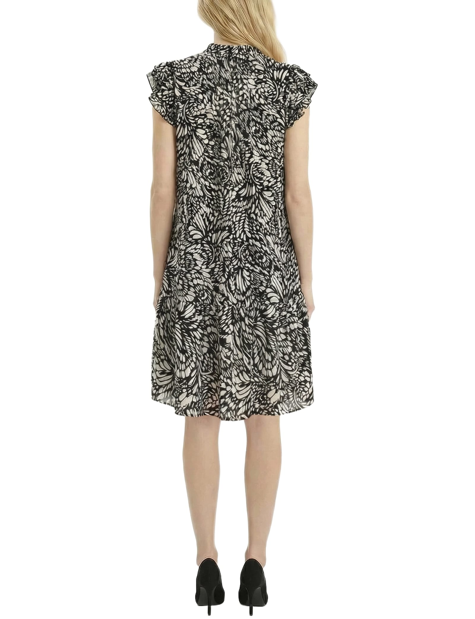 Flutter Sleeve Flounced Dress thumbnail 4