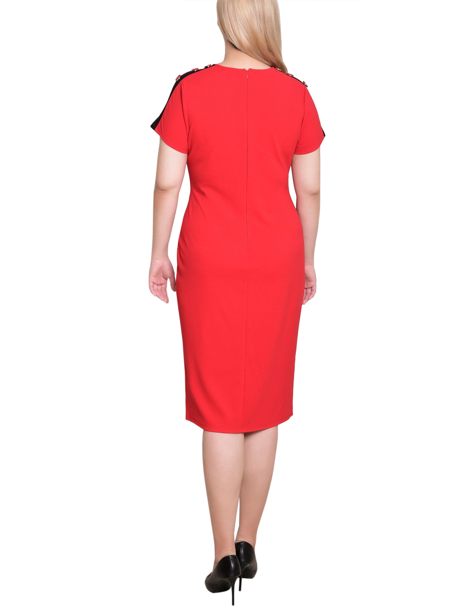 Short Sleeve Asymmetrical Hem Dress thumbnail 4