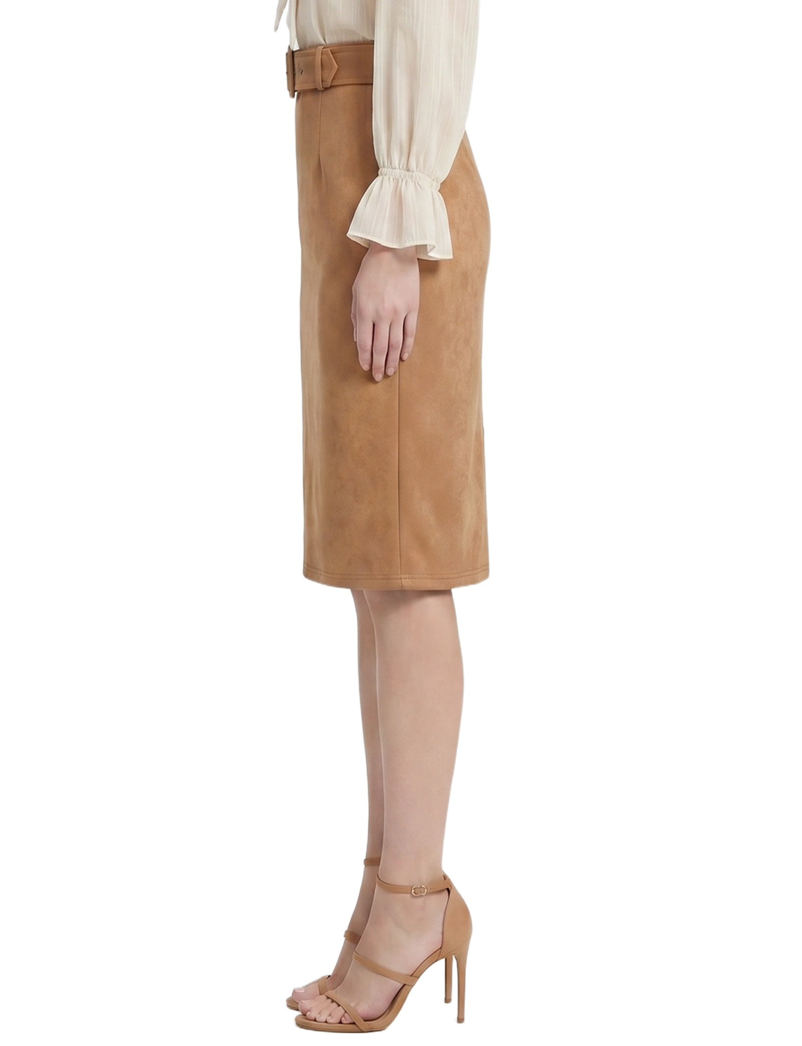 Faux Suede Pencil Skirt thumbnail 3