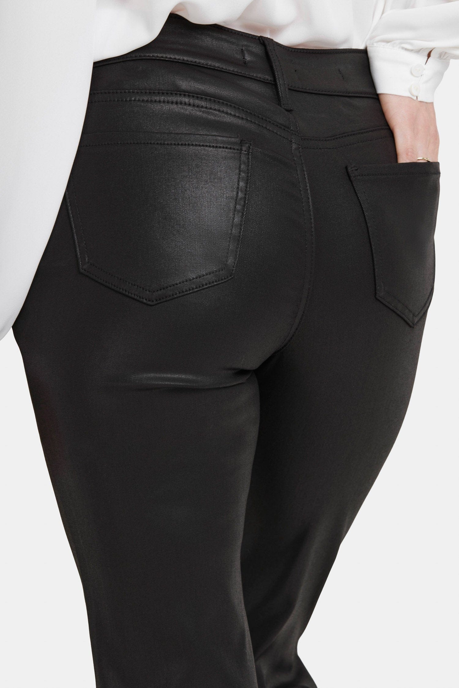 Coated Marilyn Straight Jeans in Petite thumbnail 6