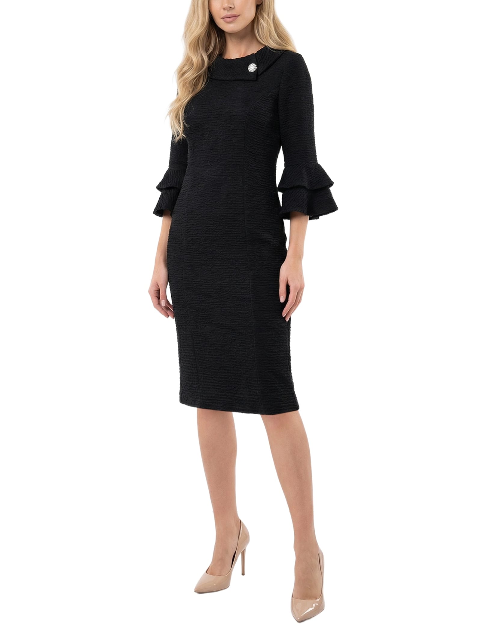 Petite Cropped Long Sleeve Crepe Jacket thumbnail 2
