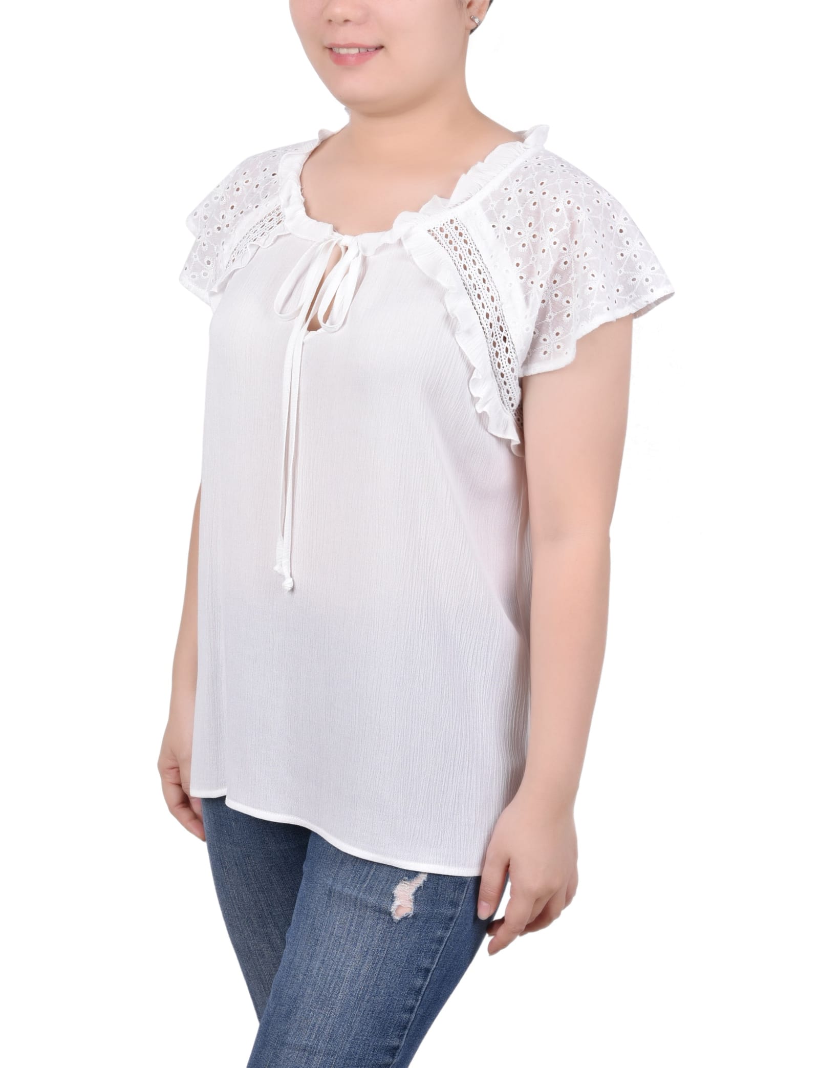 Eyelet Sleeve Blouse thumbnail 2