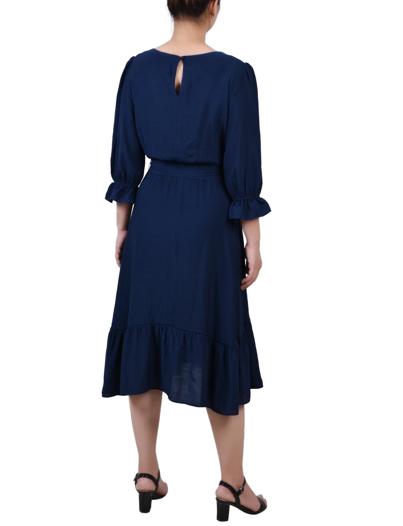 3/4 Sleeve Flounced Dress thumbnail 3