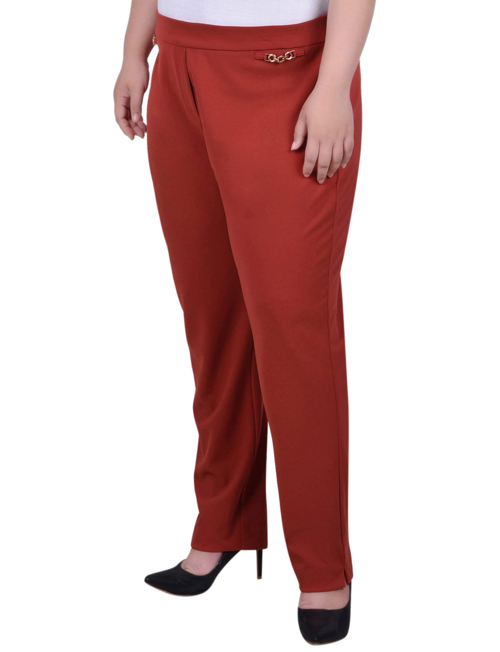 Plus Size Scuba Crepe Ankle Pant thumbnail 3