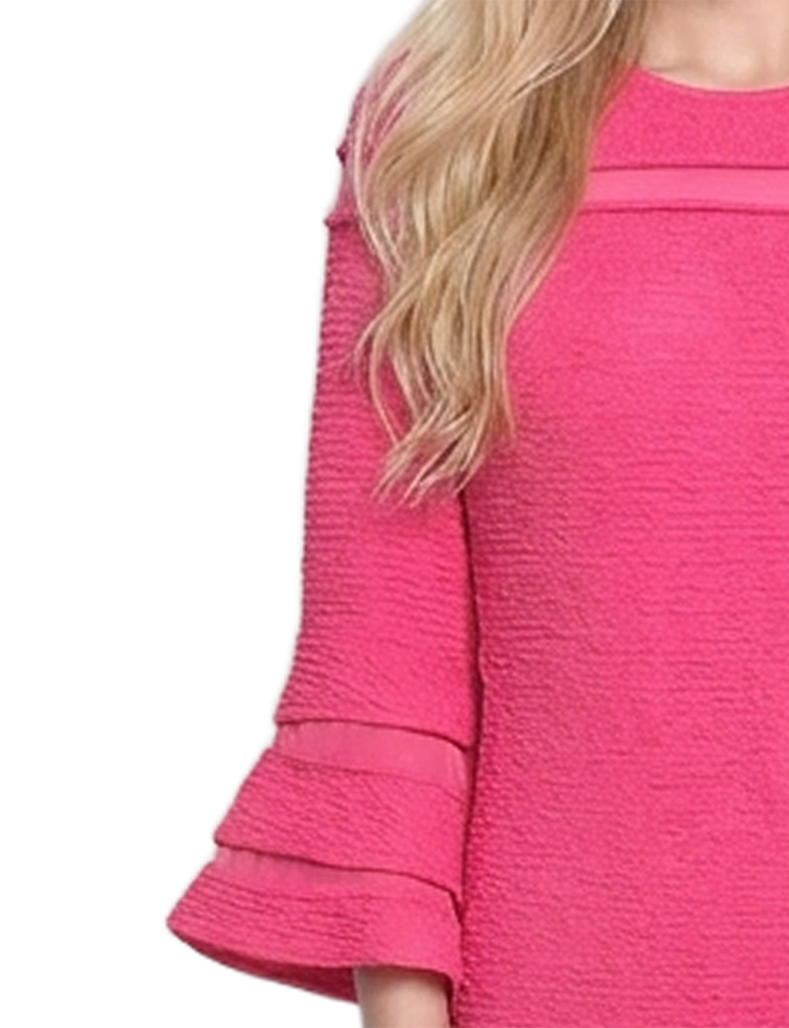 Long Bell Sleeve Dress with Contrast Striping thumbnail 3