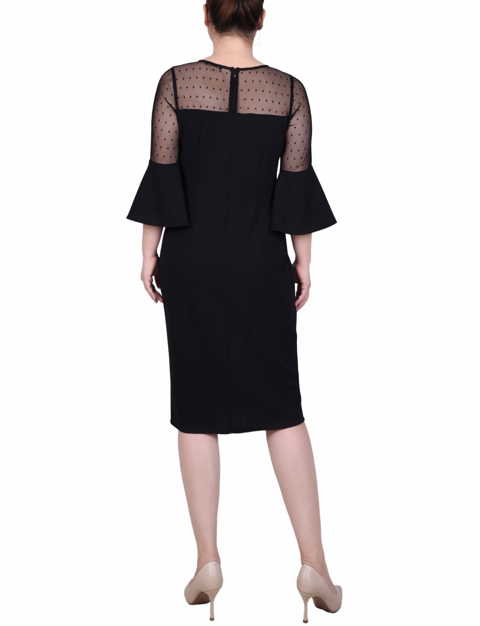 Illusion Neck Scuba Dress thumbnail 4