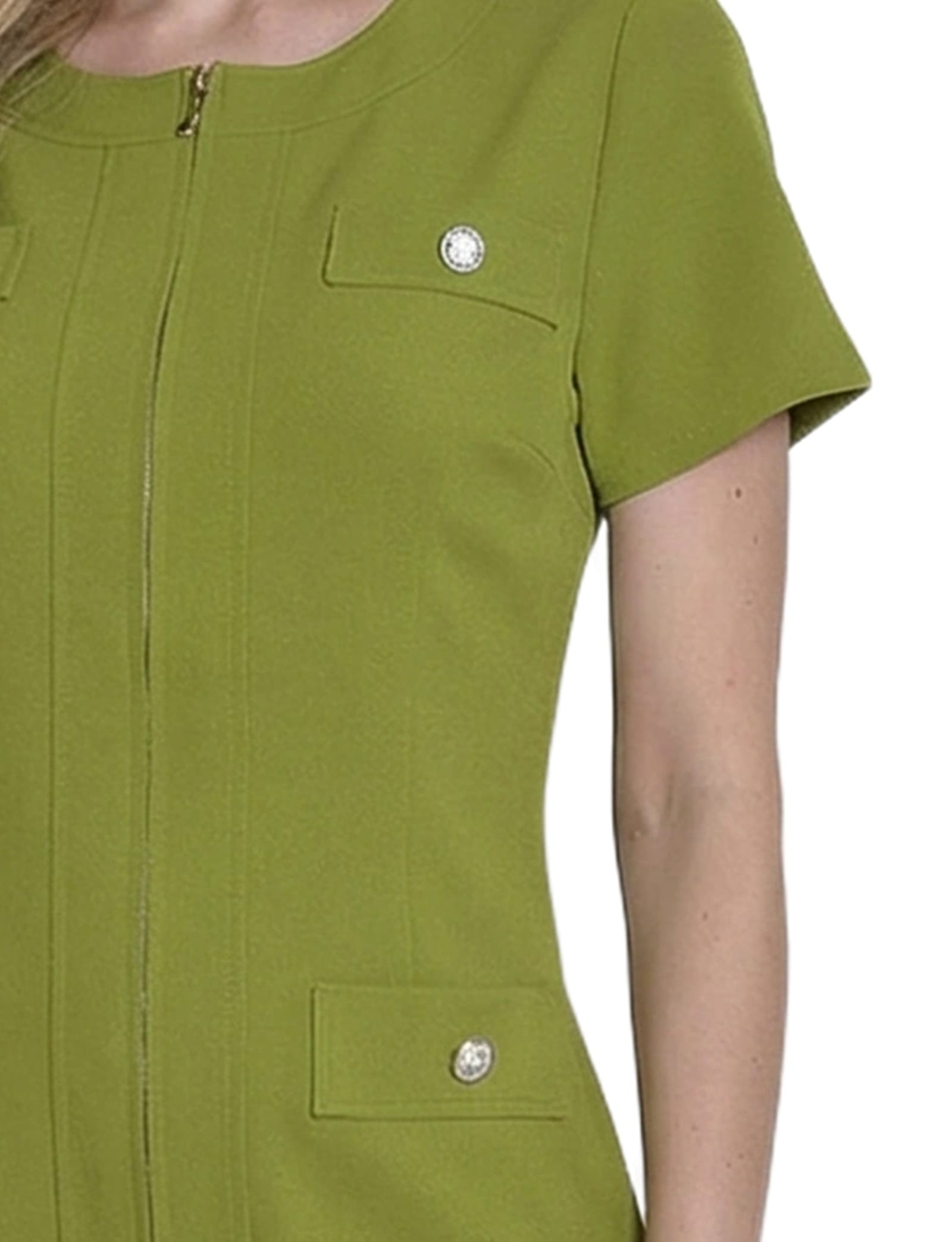 Short Sleeve Pleat Hem Dress thumbnail 2