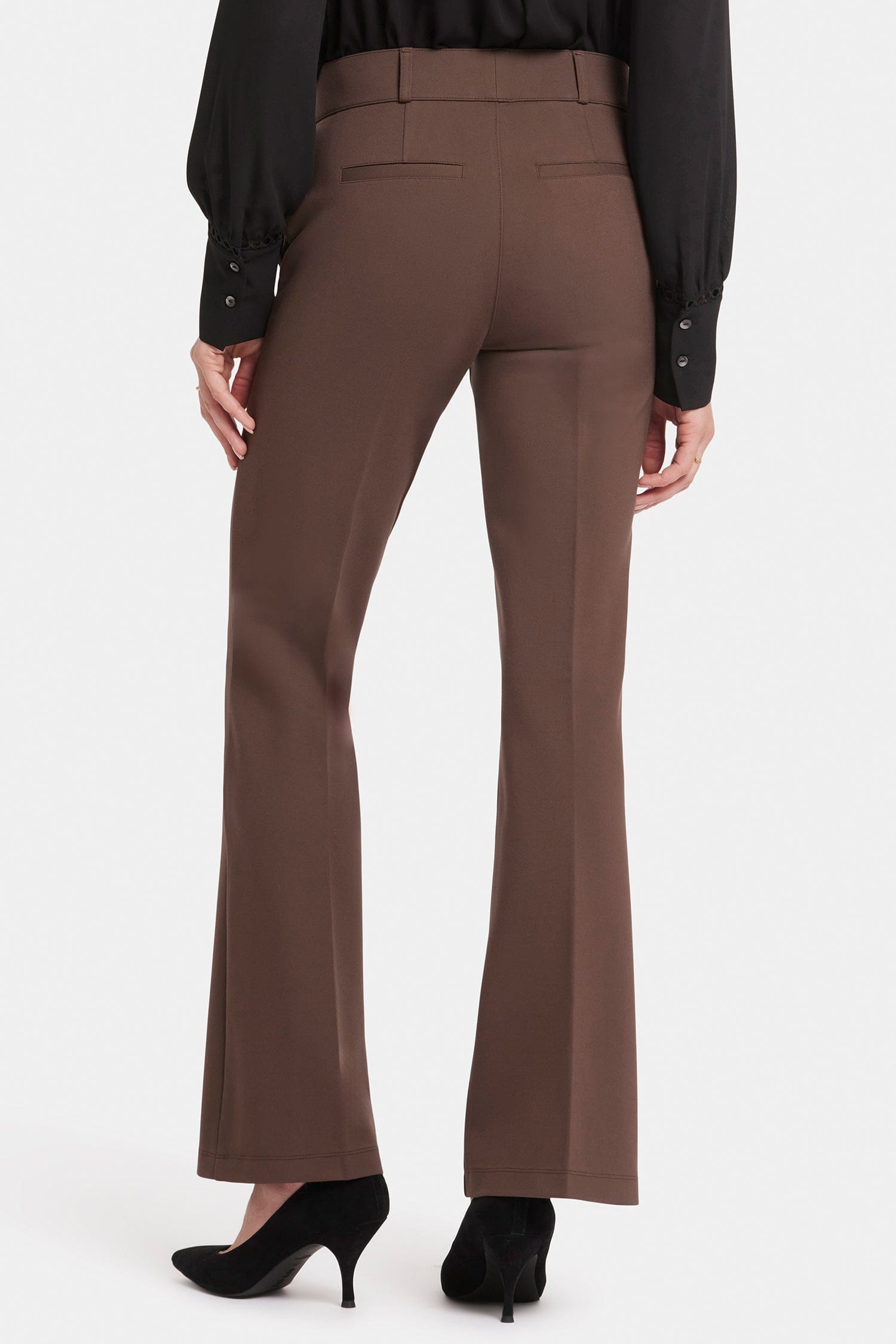 Pull-on Flared Trouser Pants in Petite thumbnail 2