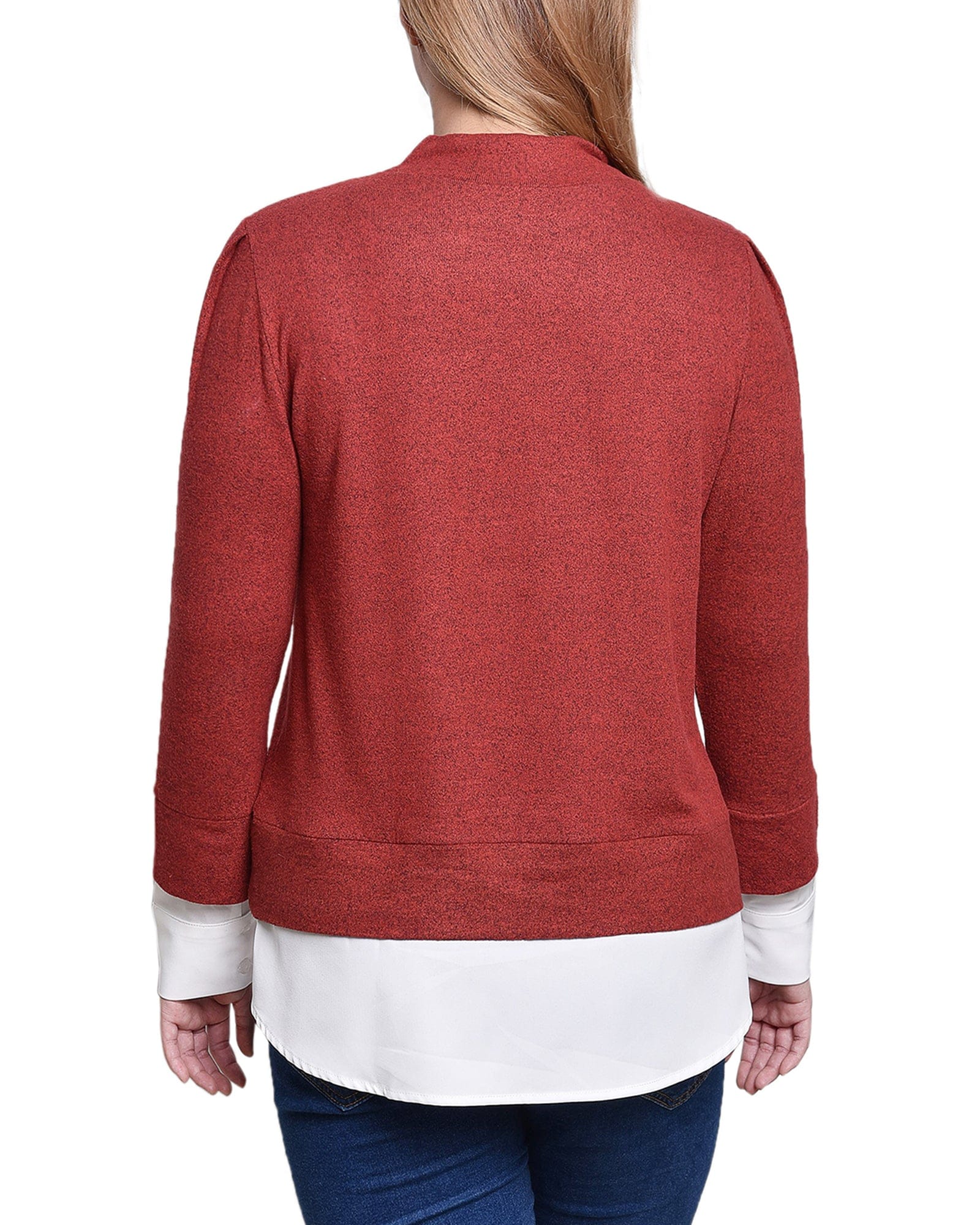 Petite Long Sleeve Two-Fer Top thumbnail 4