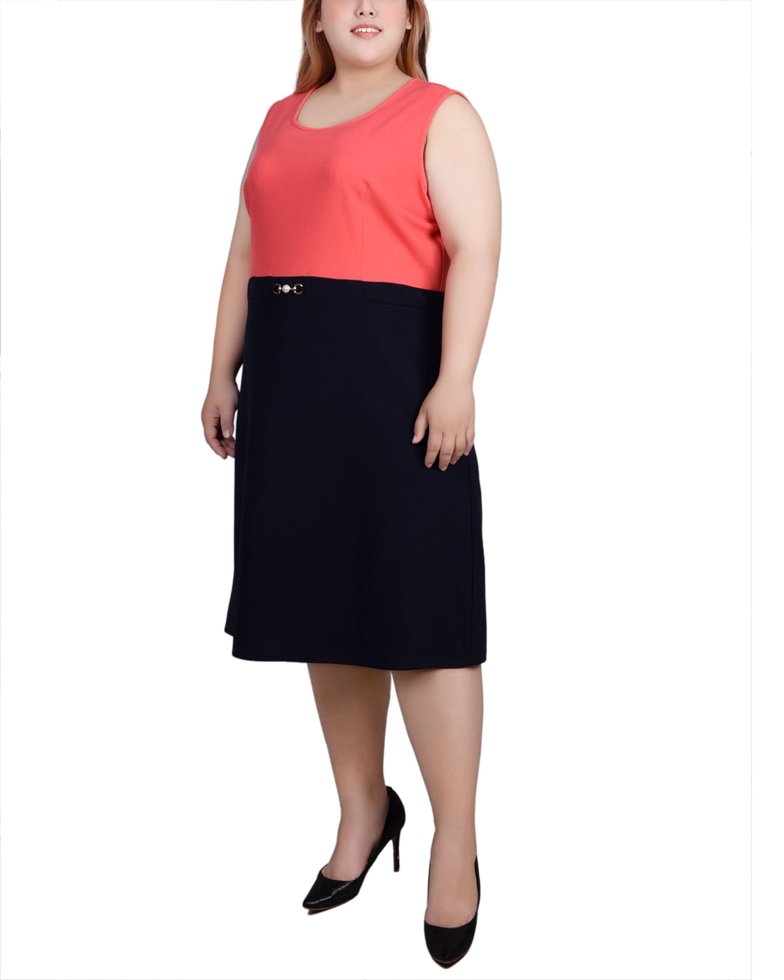 Plus Size 3/4 Sleeve 2 Piece Dress Set thumbnail 4