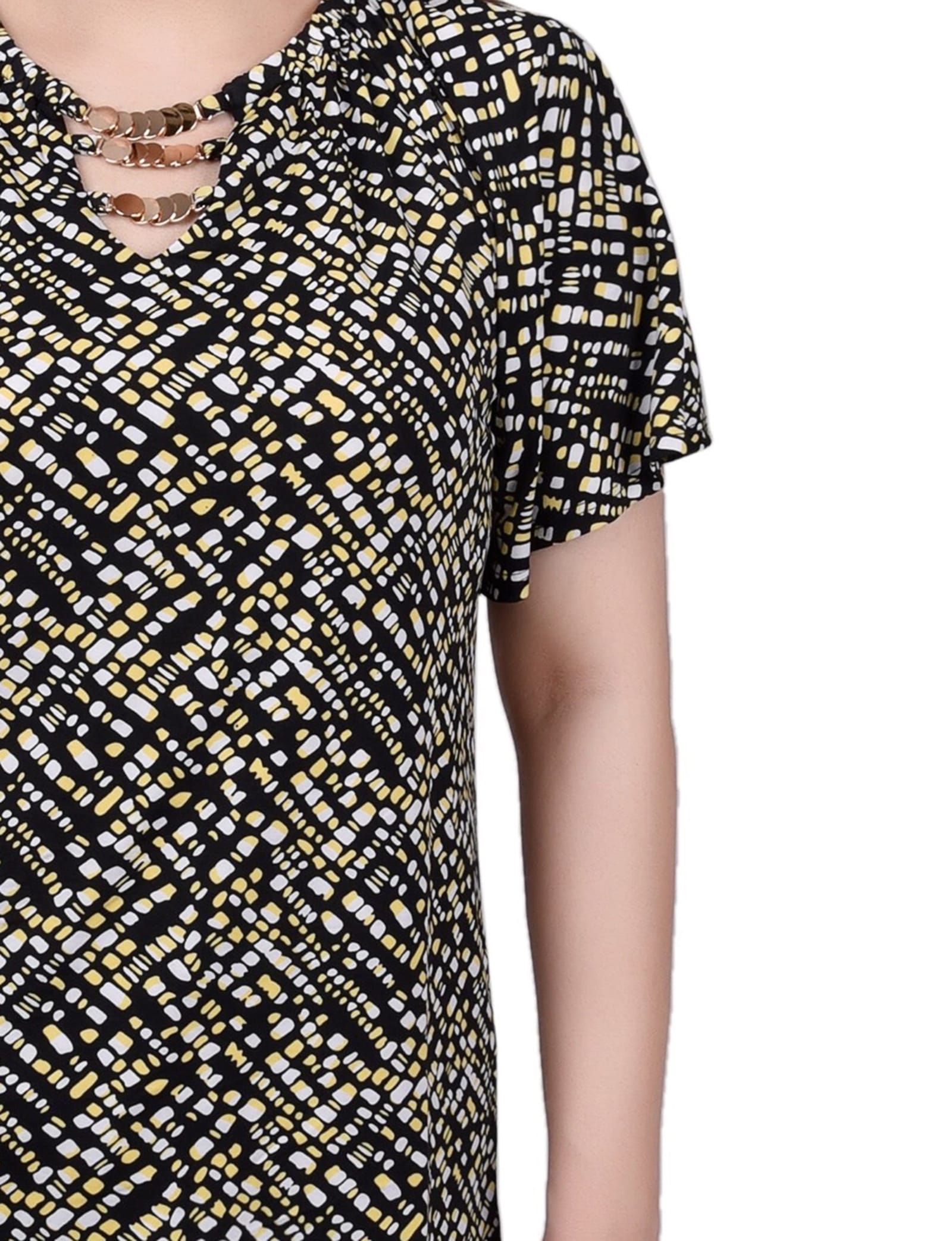 Raglan Sleeve Top with Chain Details thumbnail 3