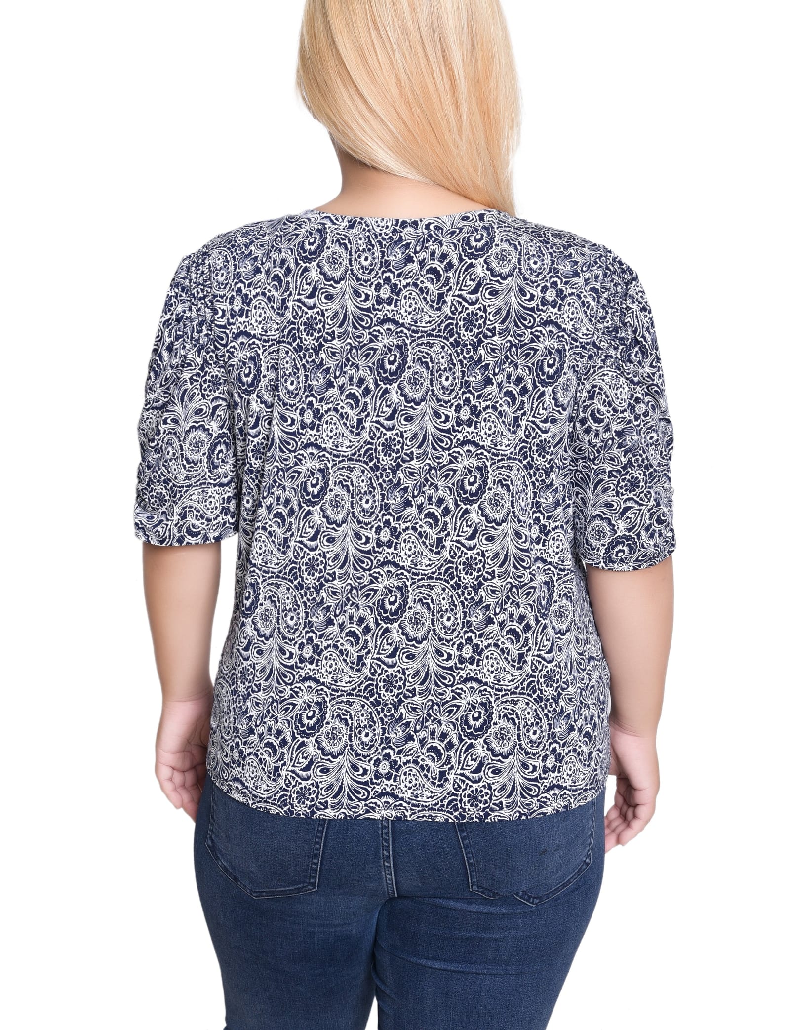Plus Size Short Sleeve Scoop Neck Top thumbnail 2