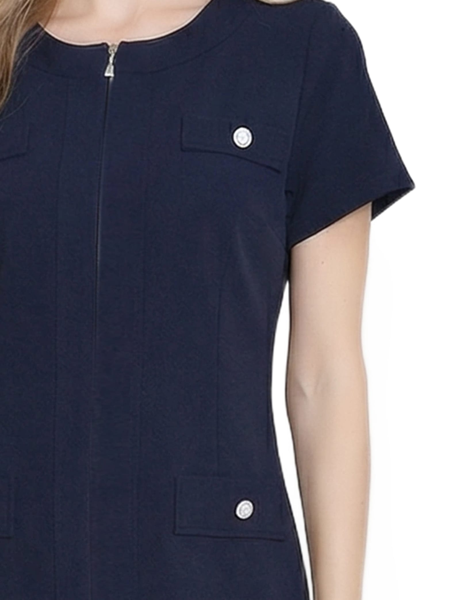 Petite Short Sleeve Pleat Hem Dress thumbnail 2