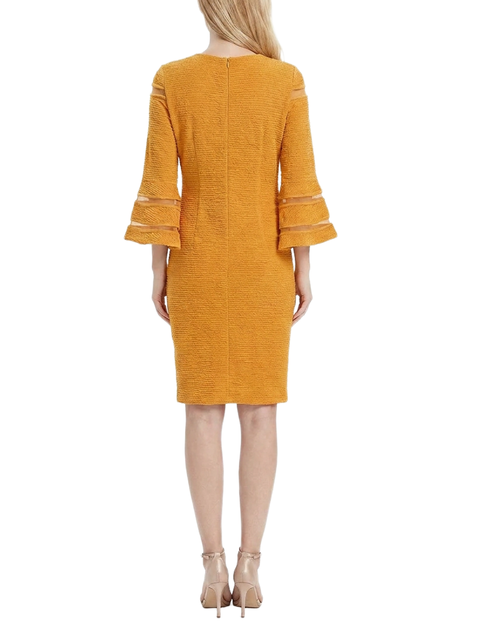 Long Bell Sleeve Dress with Contrast Striping thumbnail 4