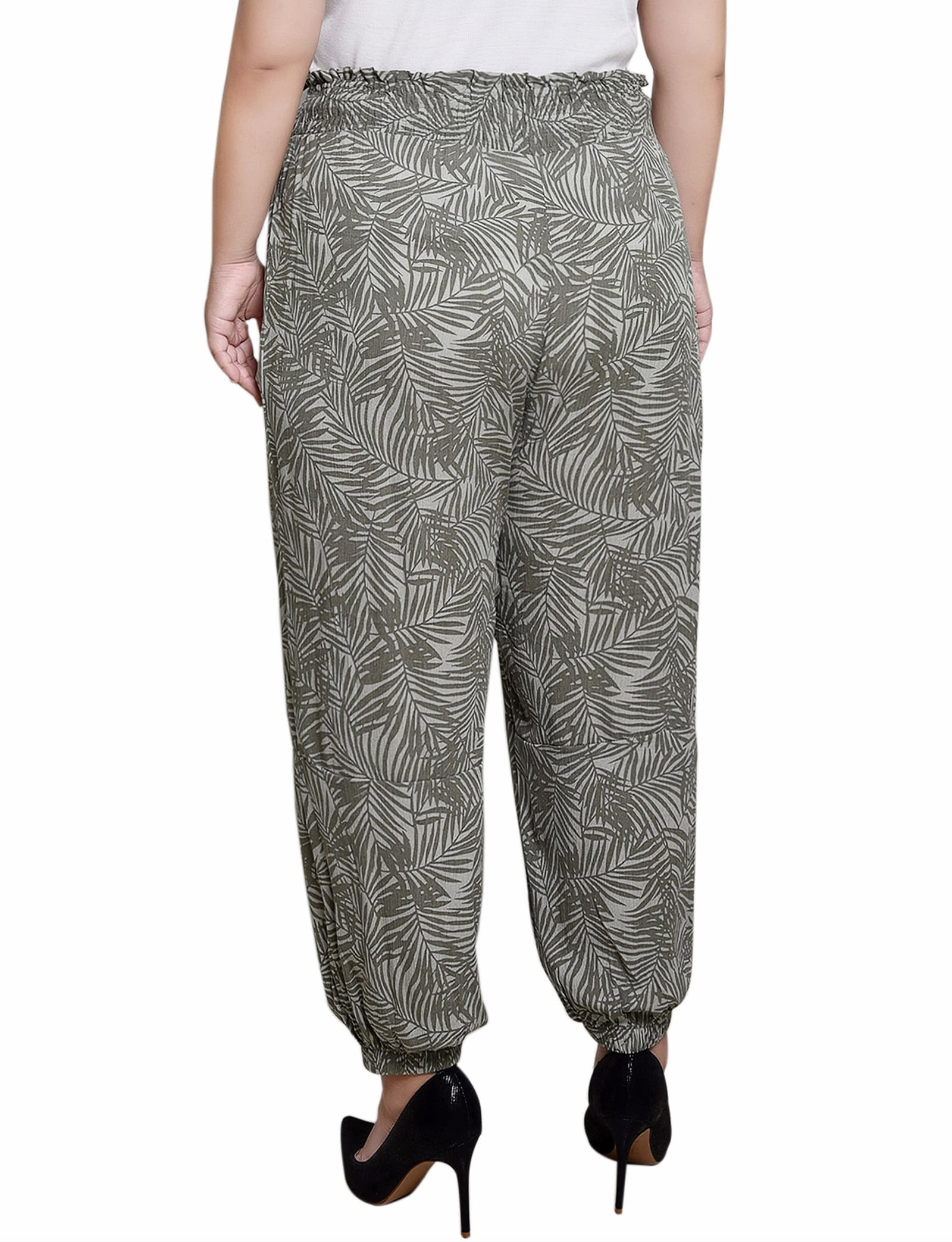 Plus Size Smock-Waist Pants thumbnail 3