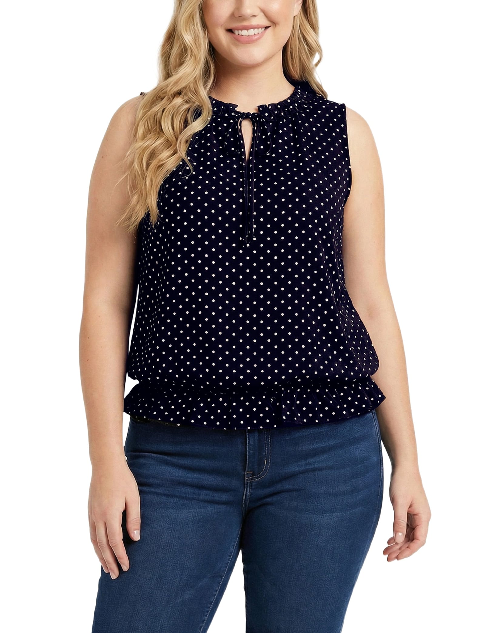 Navy White Dot / 2x