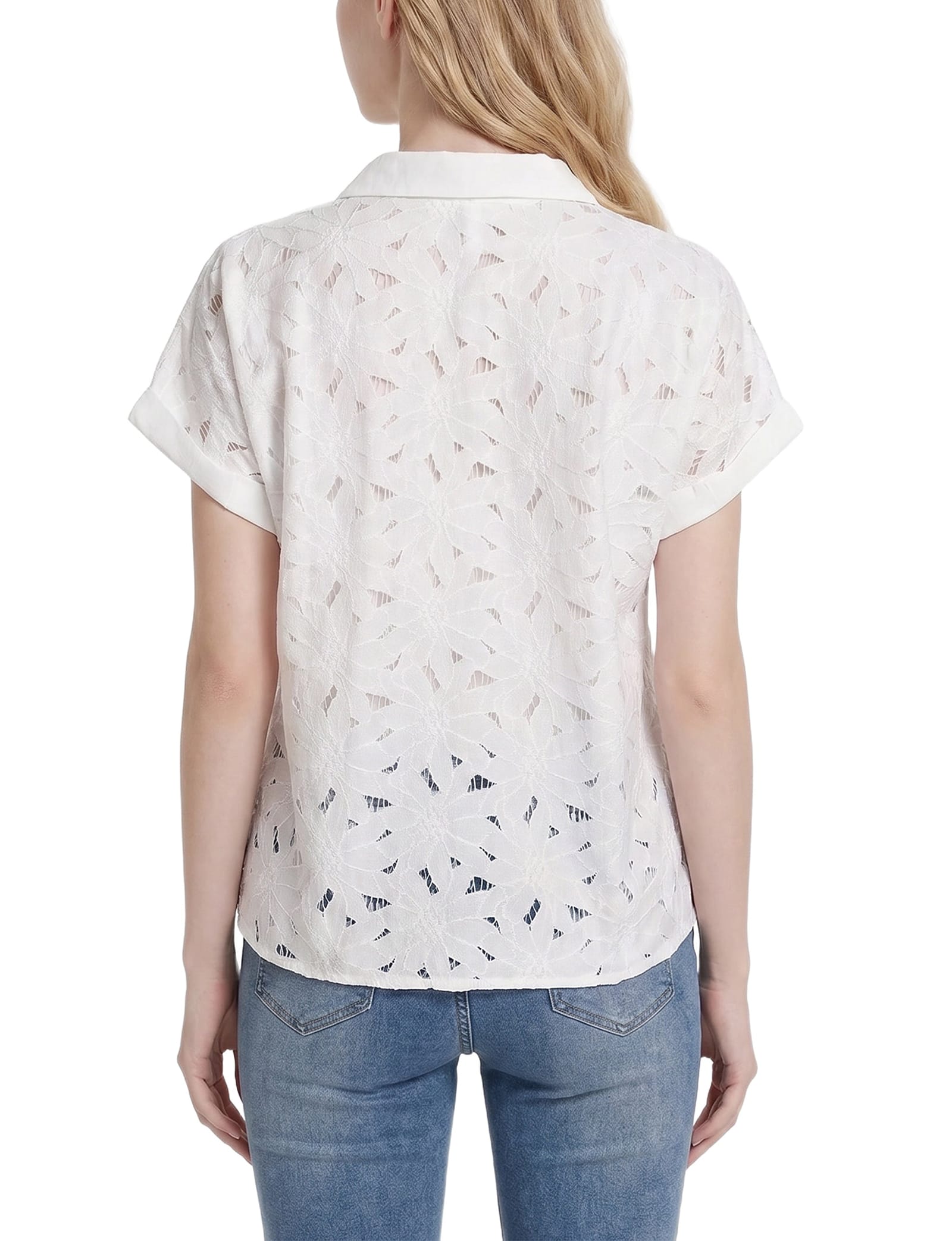 Petite Short Sleeve Eyelet Blouse thumbnail 4