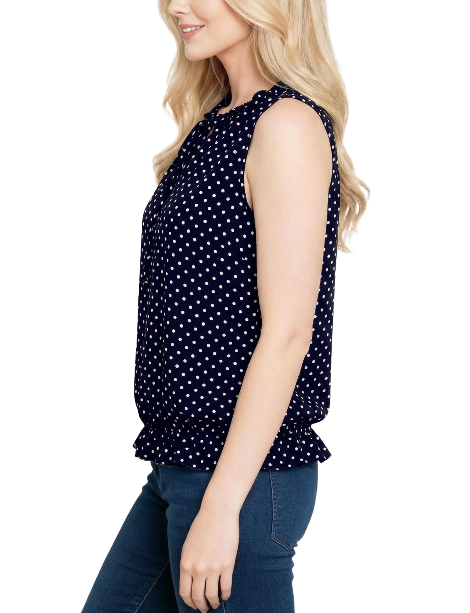 Sleeveless Ruffle Flounced Blouse thumbnail 3