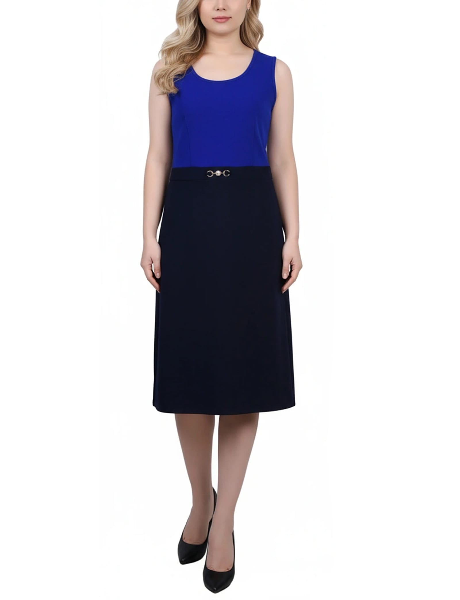 Petite 3/4 Sleeve 2 Piece Dress Set thumbnail 4