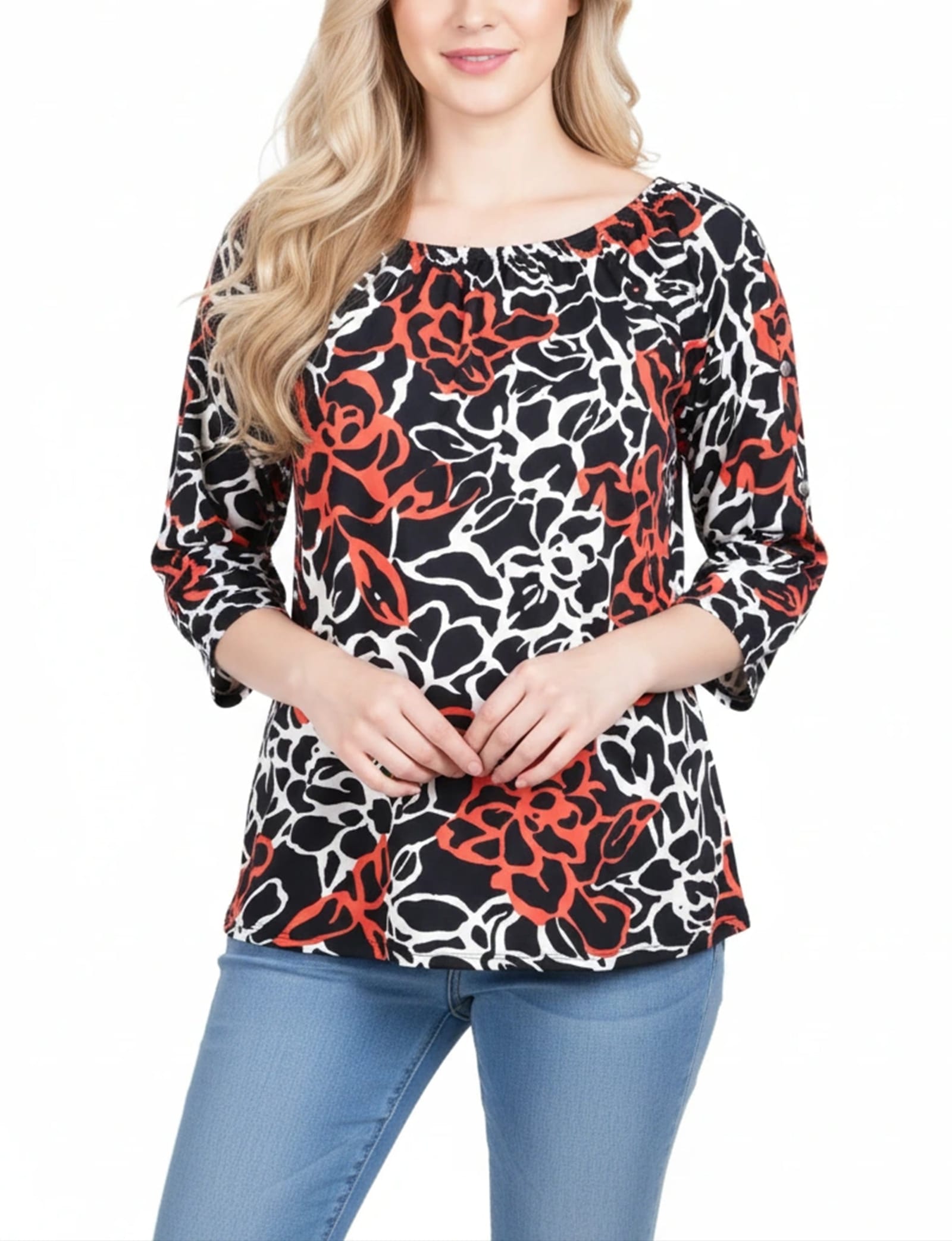 Black Red Flower / L