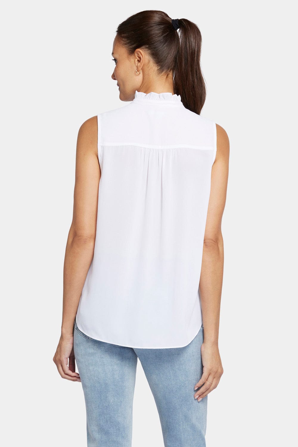 Sleeveless Ruffle Neck Blouse thumbnail 2