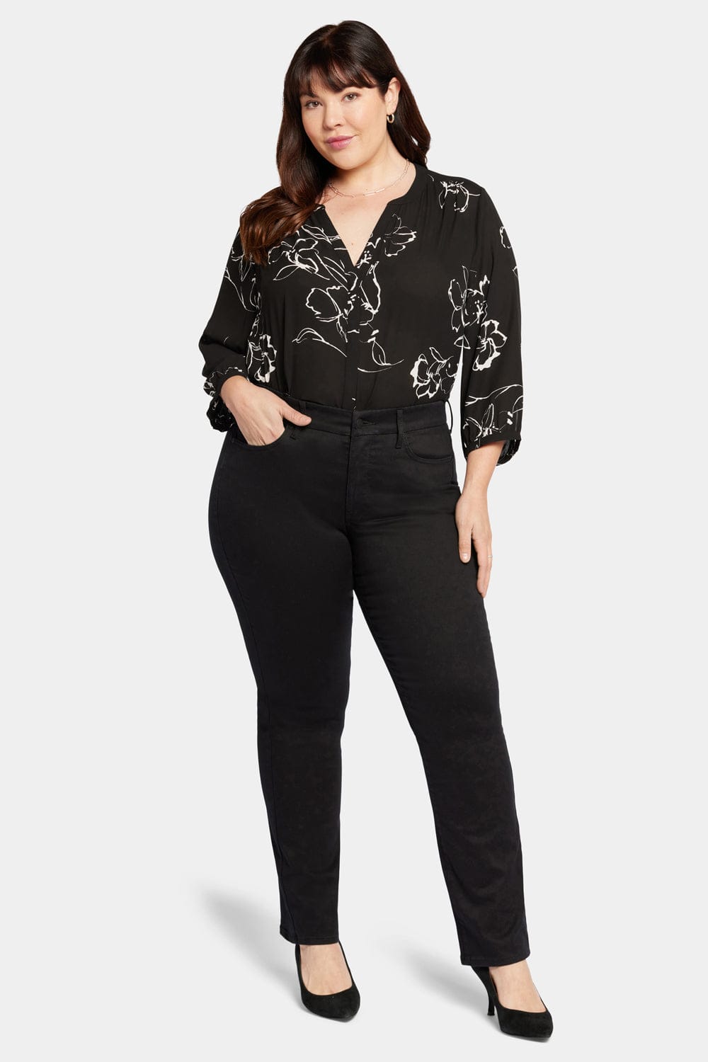 Waist-Match Marilyn Straight Jeans in Plus Size thumbnail 4
