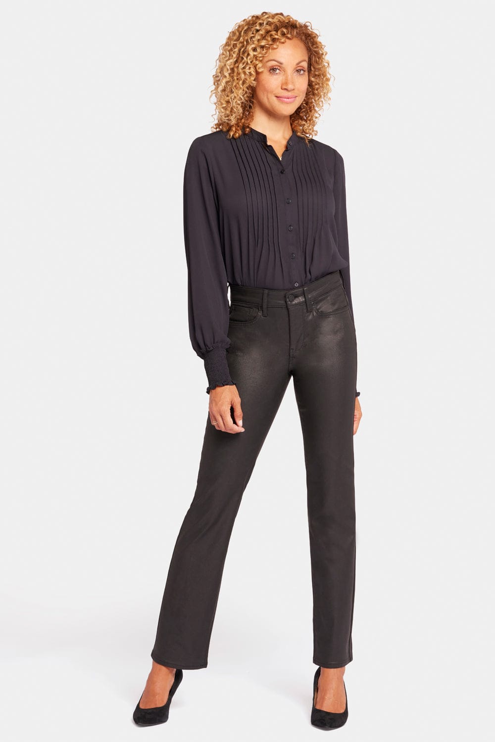 Uplift Coated Marilyn Straight Jeans thumbnail 4