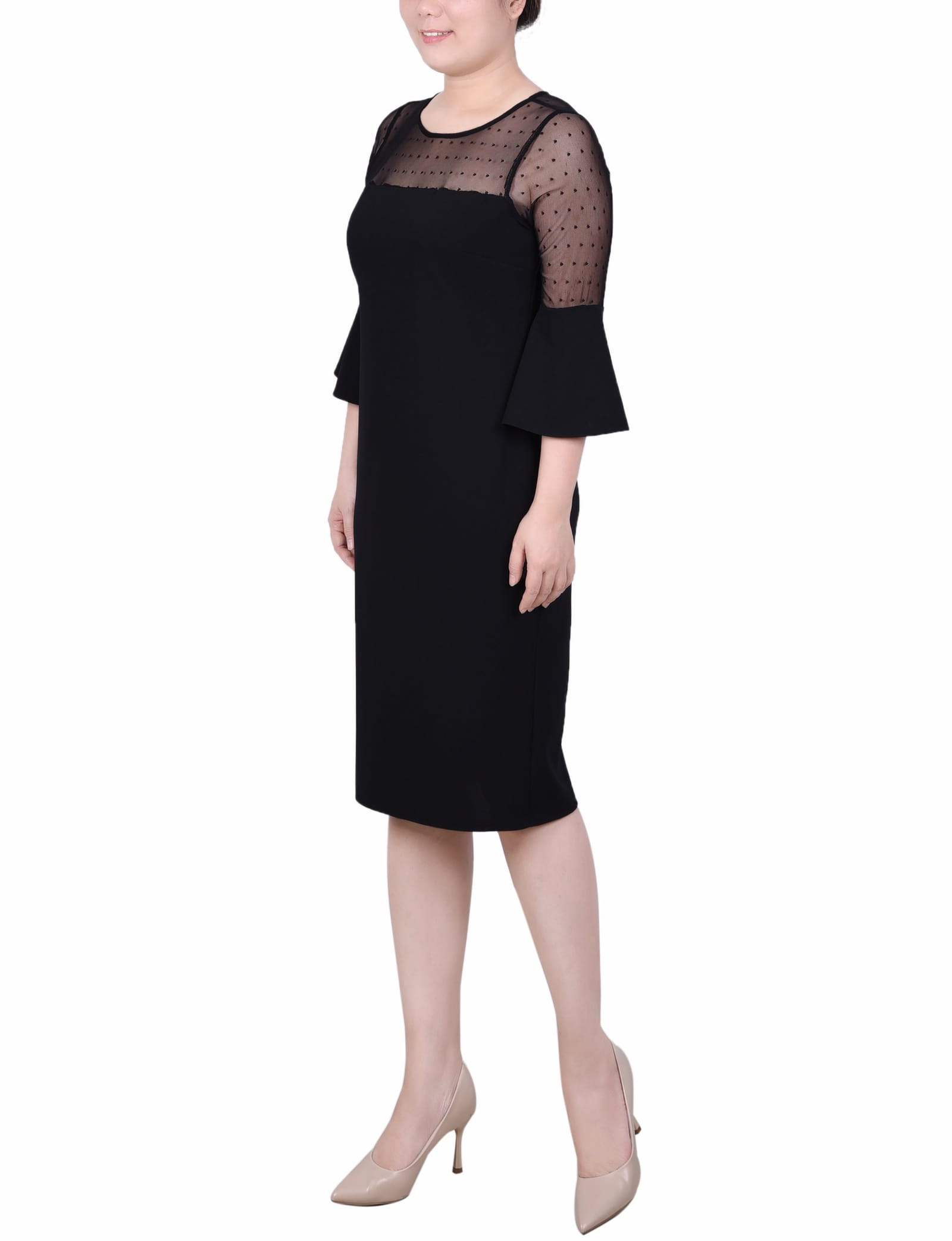 Illusion Neck Scuba Dress thumbnail 2