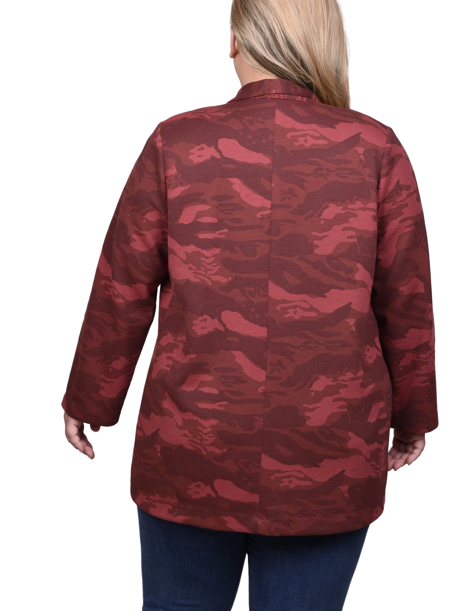 Plus Size 3/4 Sleeve Ponte Jacket thumbnail 4