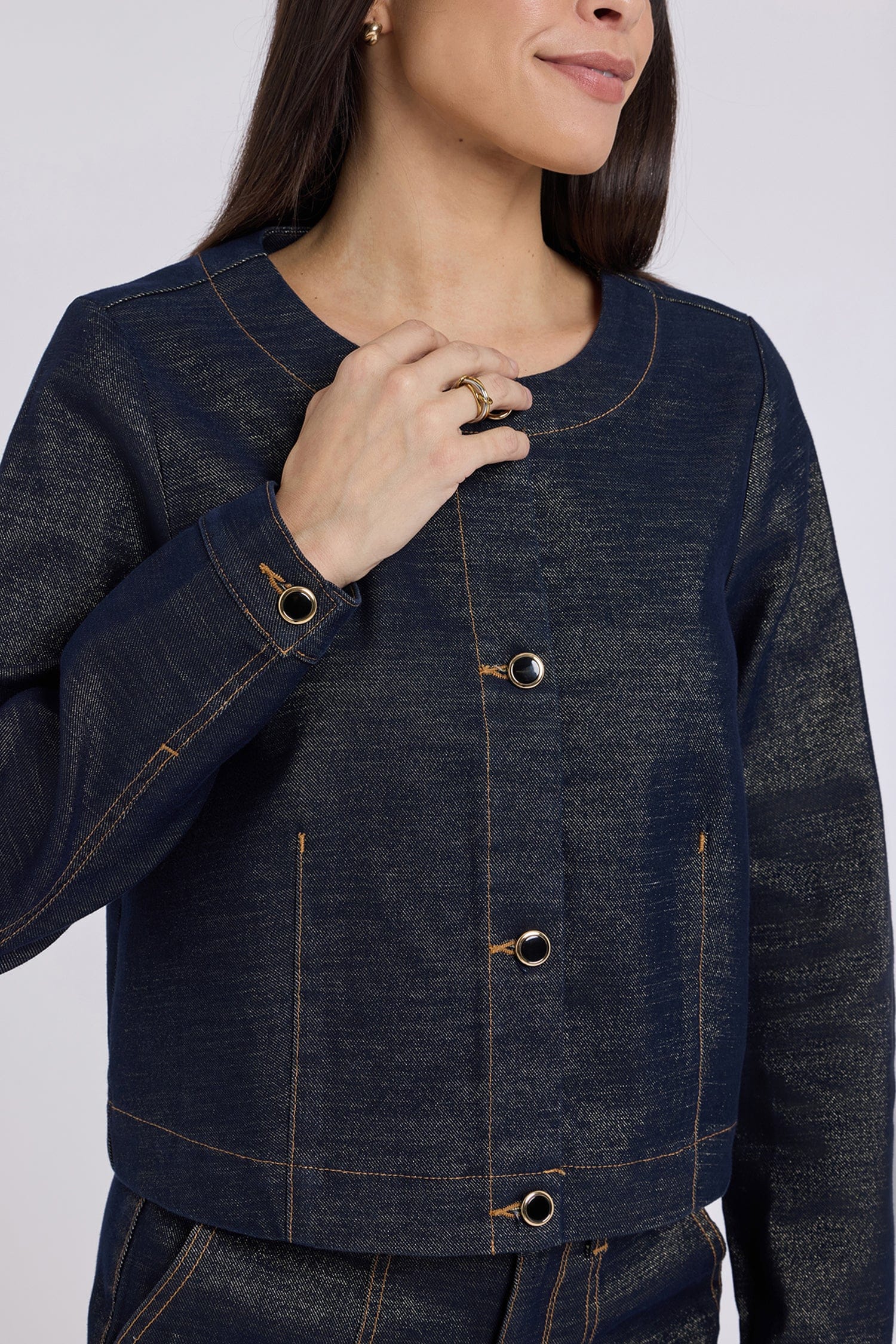 Cropped Denim Jacket thumbnail 5