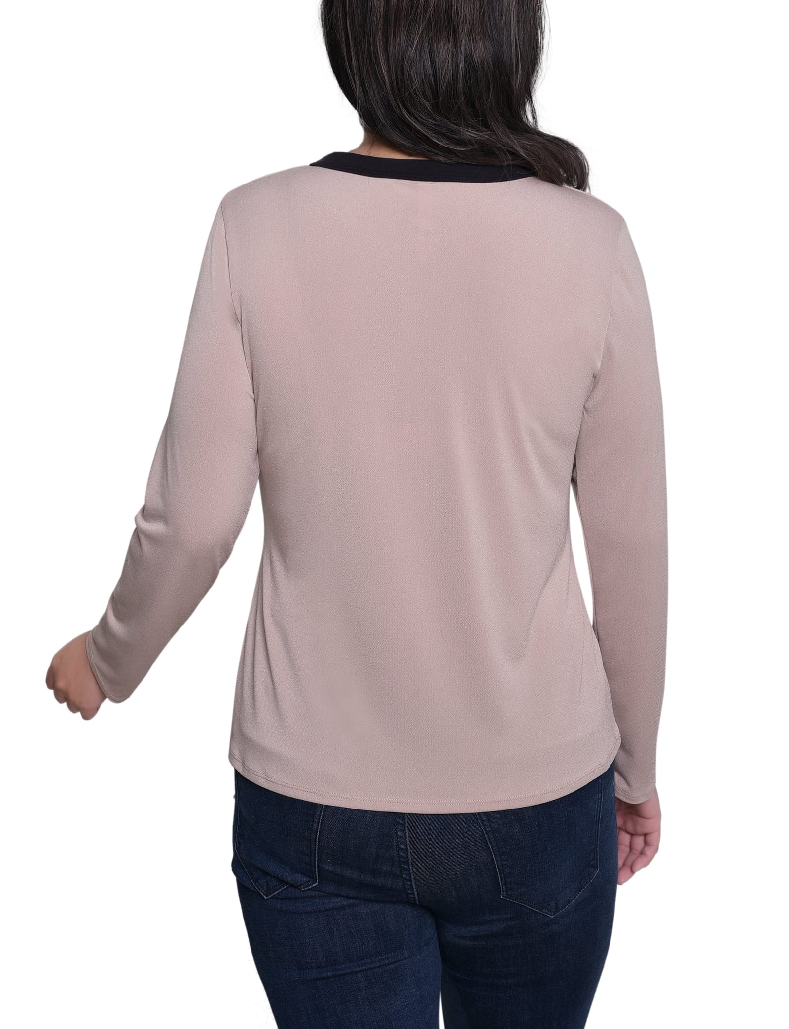 Long Sleeve Contrast Detail Top thumbnail 2