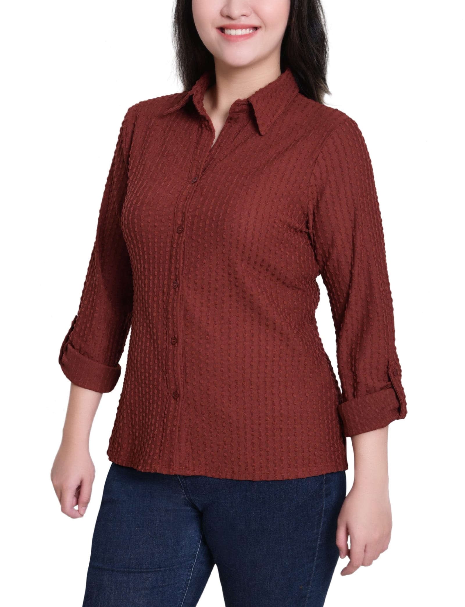 Long Sleeve Textured Knit Top thumbnail 3