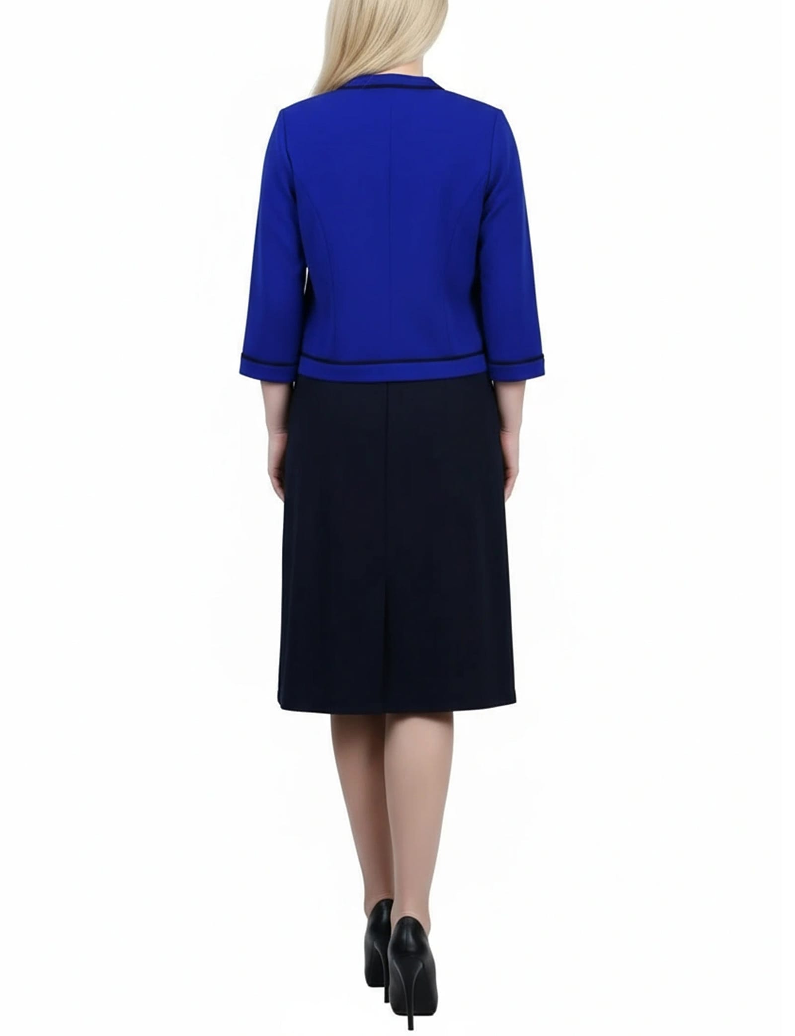 Petite 3/4 Sleeve 2 Piece Dress Set thumbnail 3