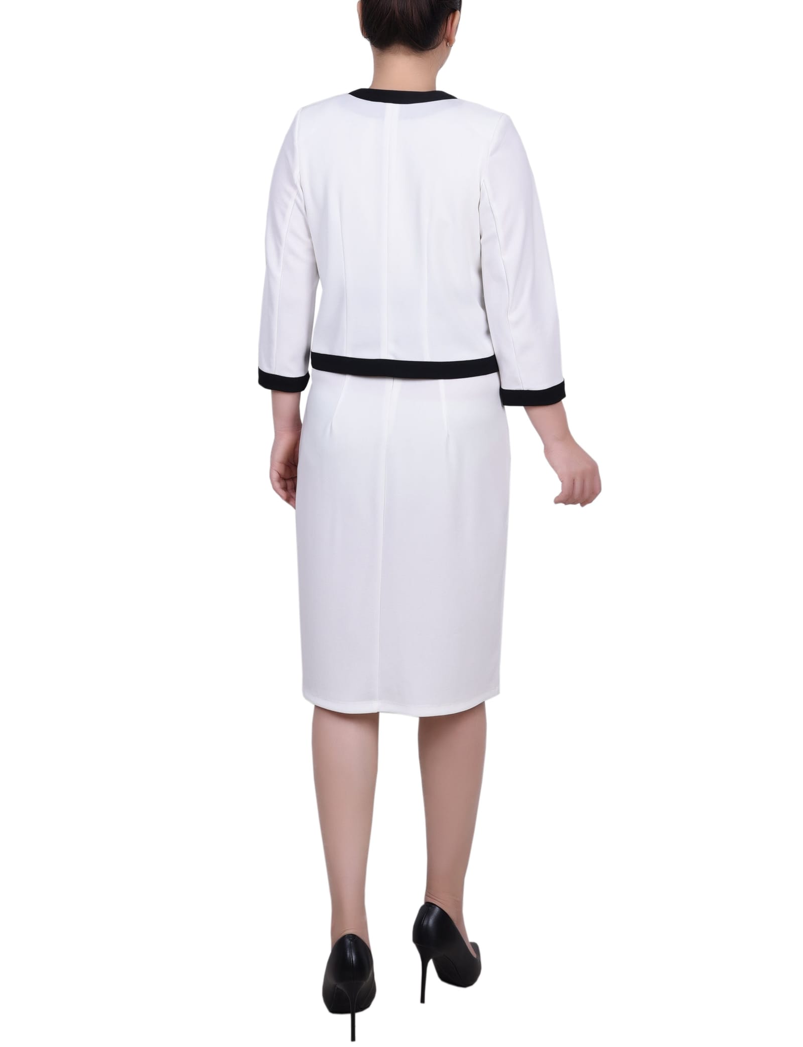 Elbow Sleeve Colorblocked 2 Piece Dress Set thumbnail 4