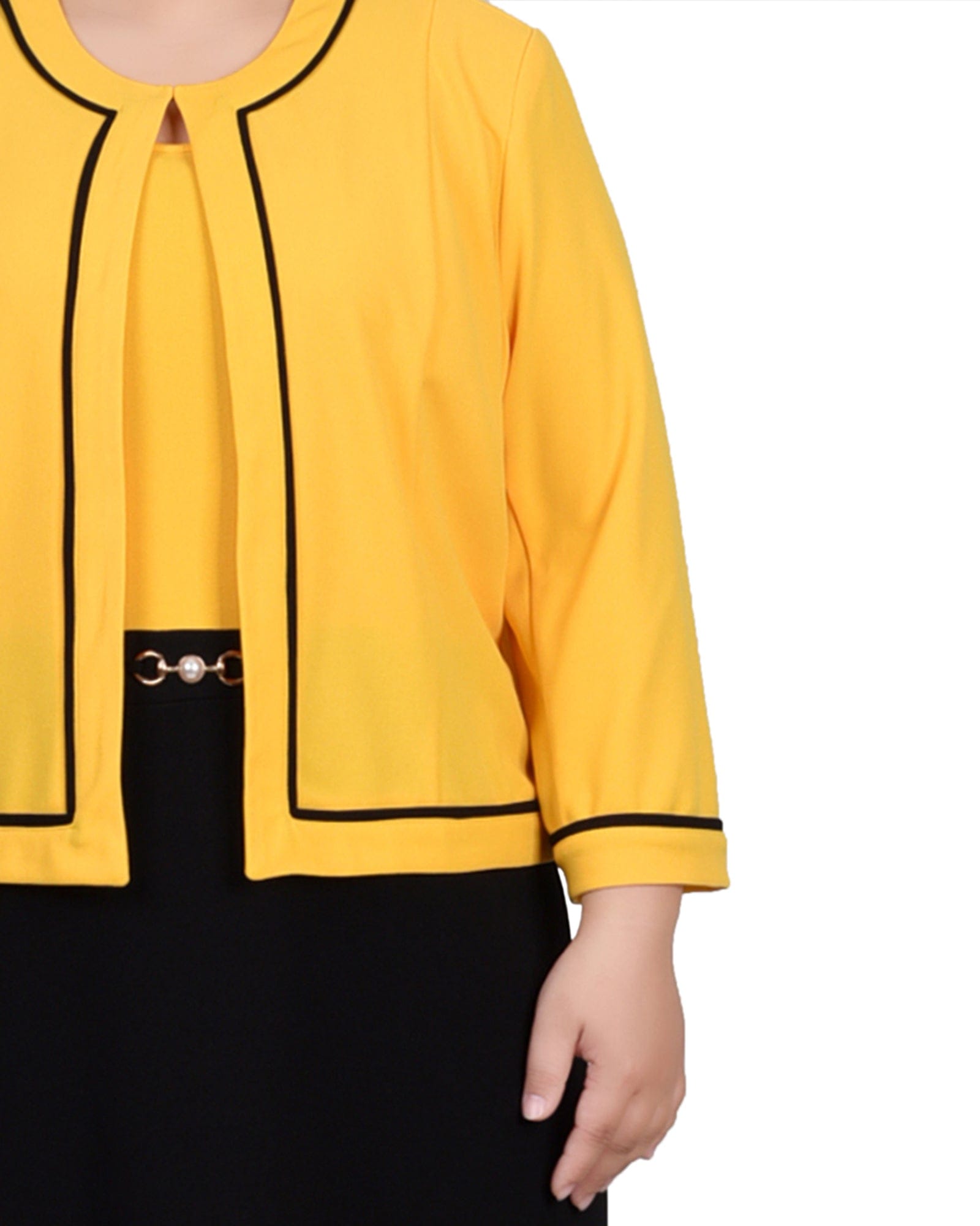 Plus Size 3/4 Sleeve 2 Piece Dress Set thumbnail 3