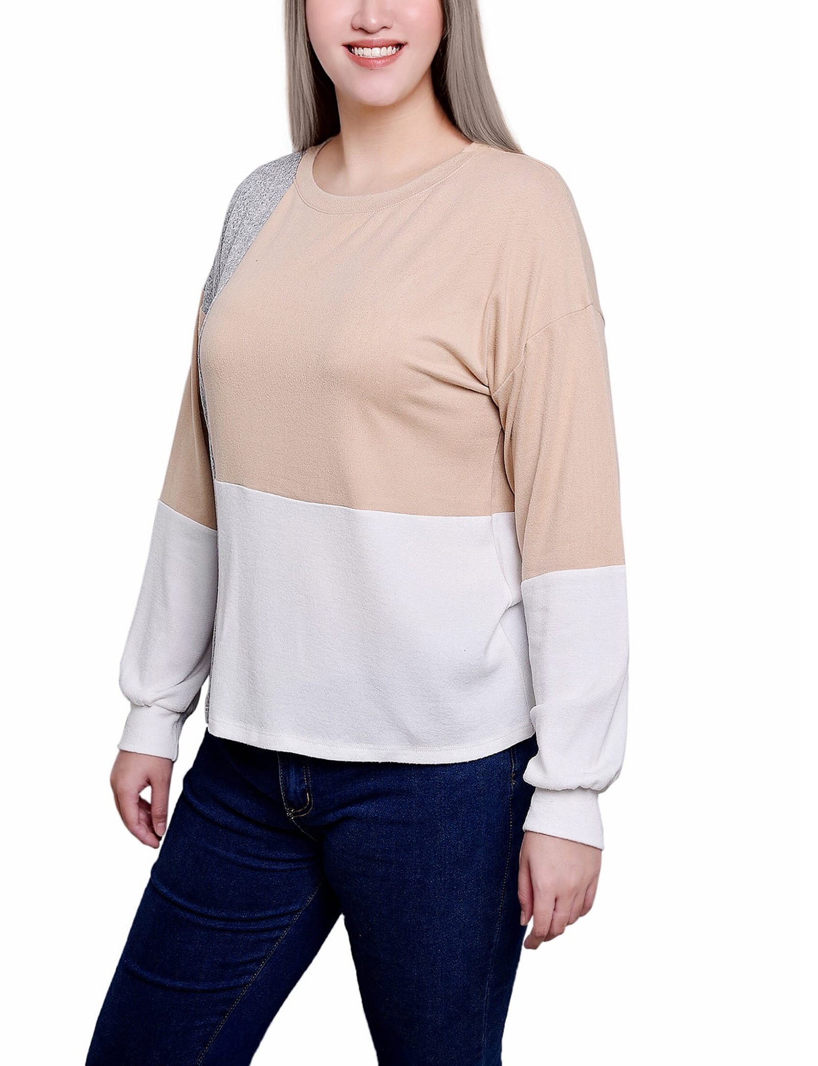 Petite Color-Blocked Top thumbnail 2