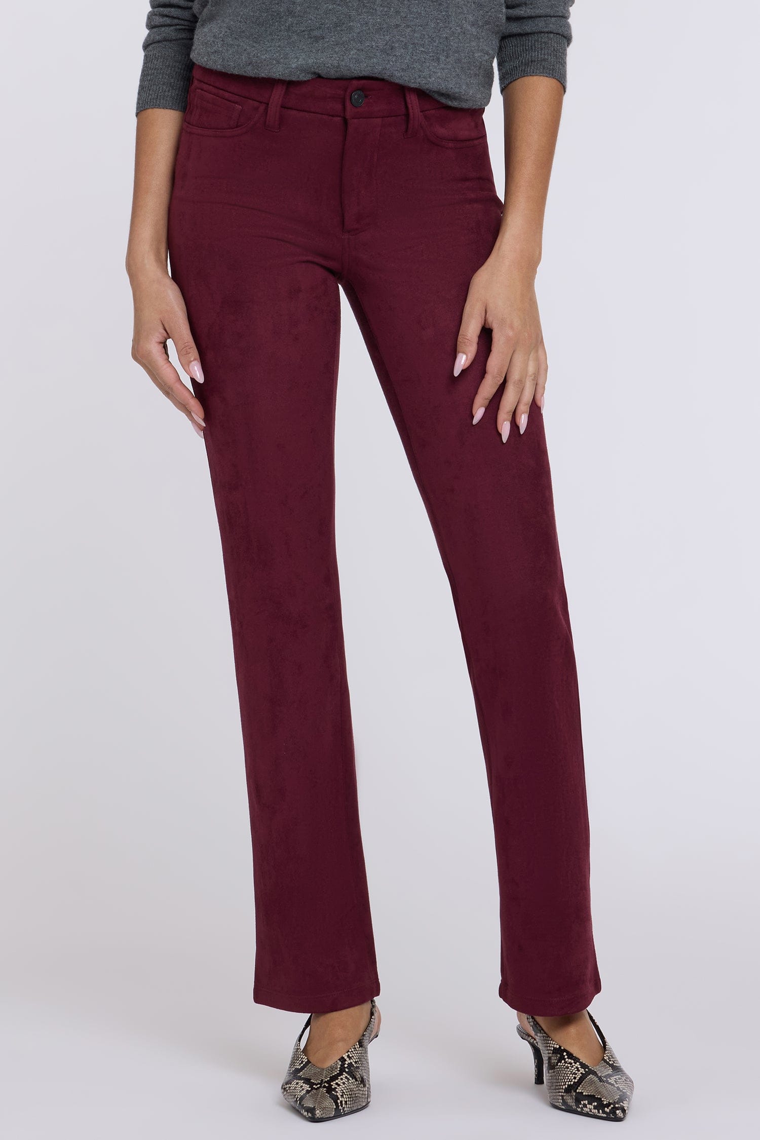 Faux Suede Marilyn Straight Pants thumbnail 4