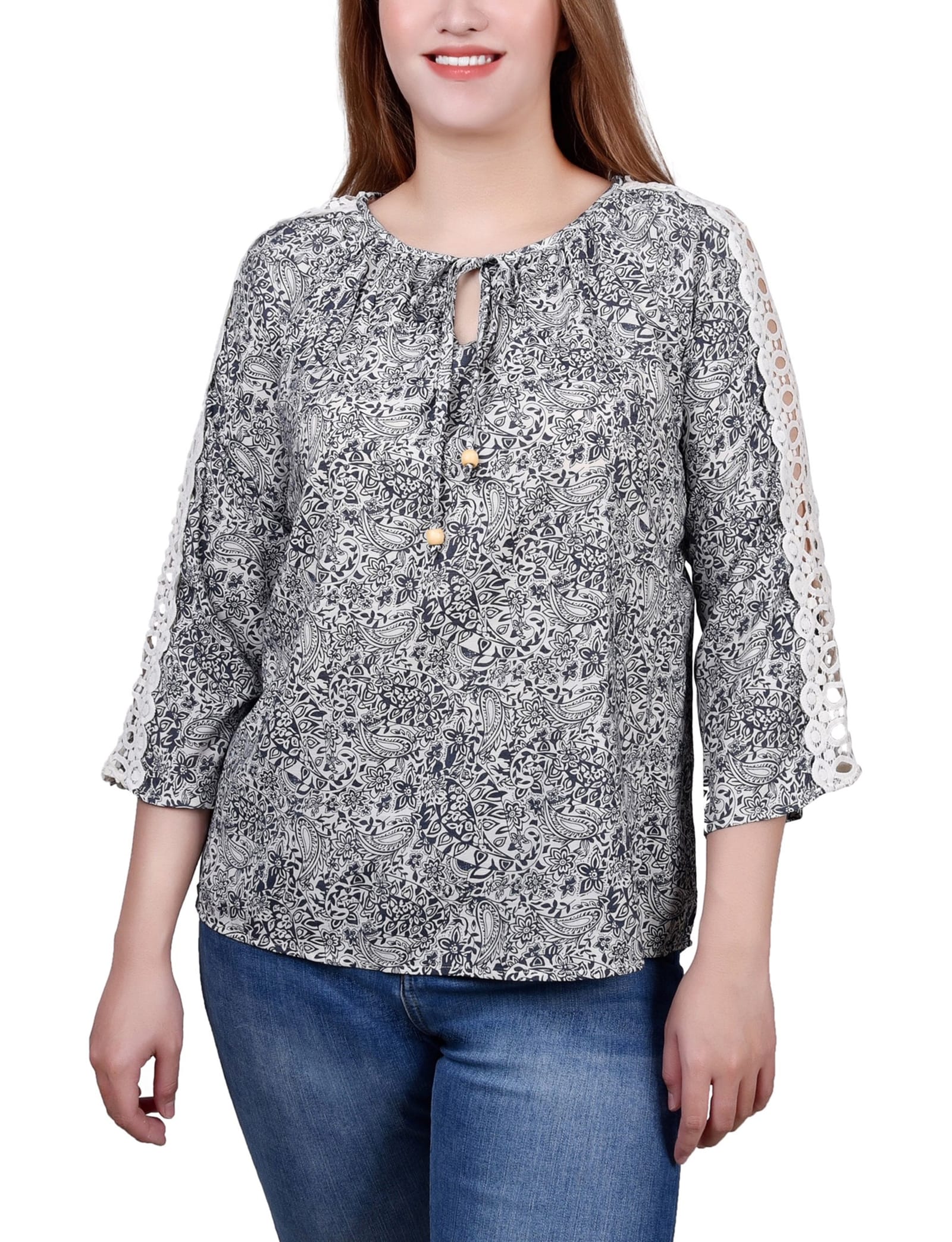 Navy Ivory Paisley / Ps