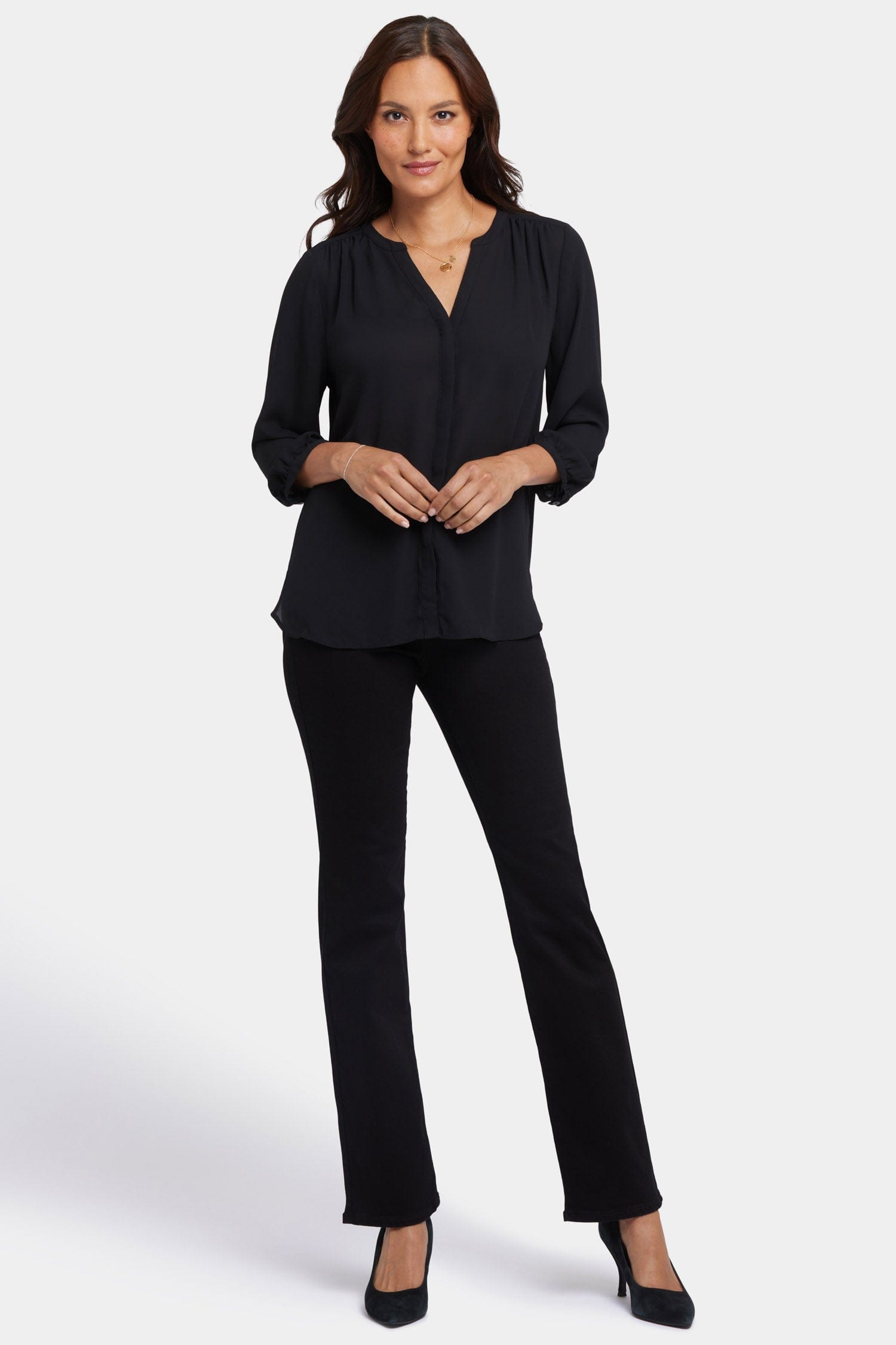Pintuck Blouse in Petite thumbnail 5