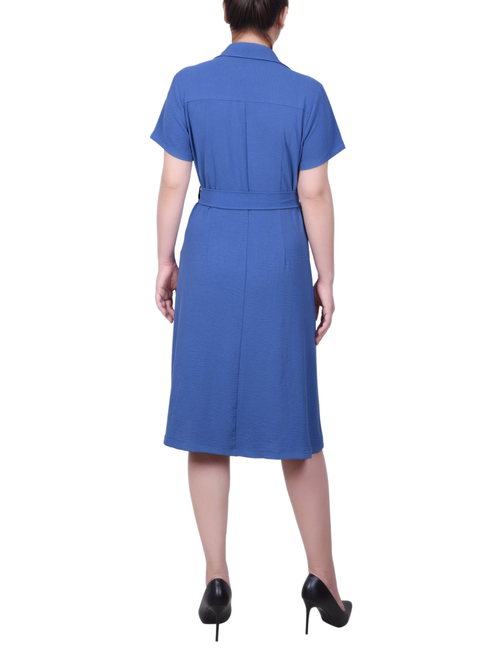 Petite Short Sleeve Belted Shirtdress thumbnail 3
