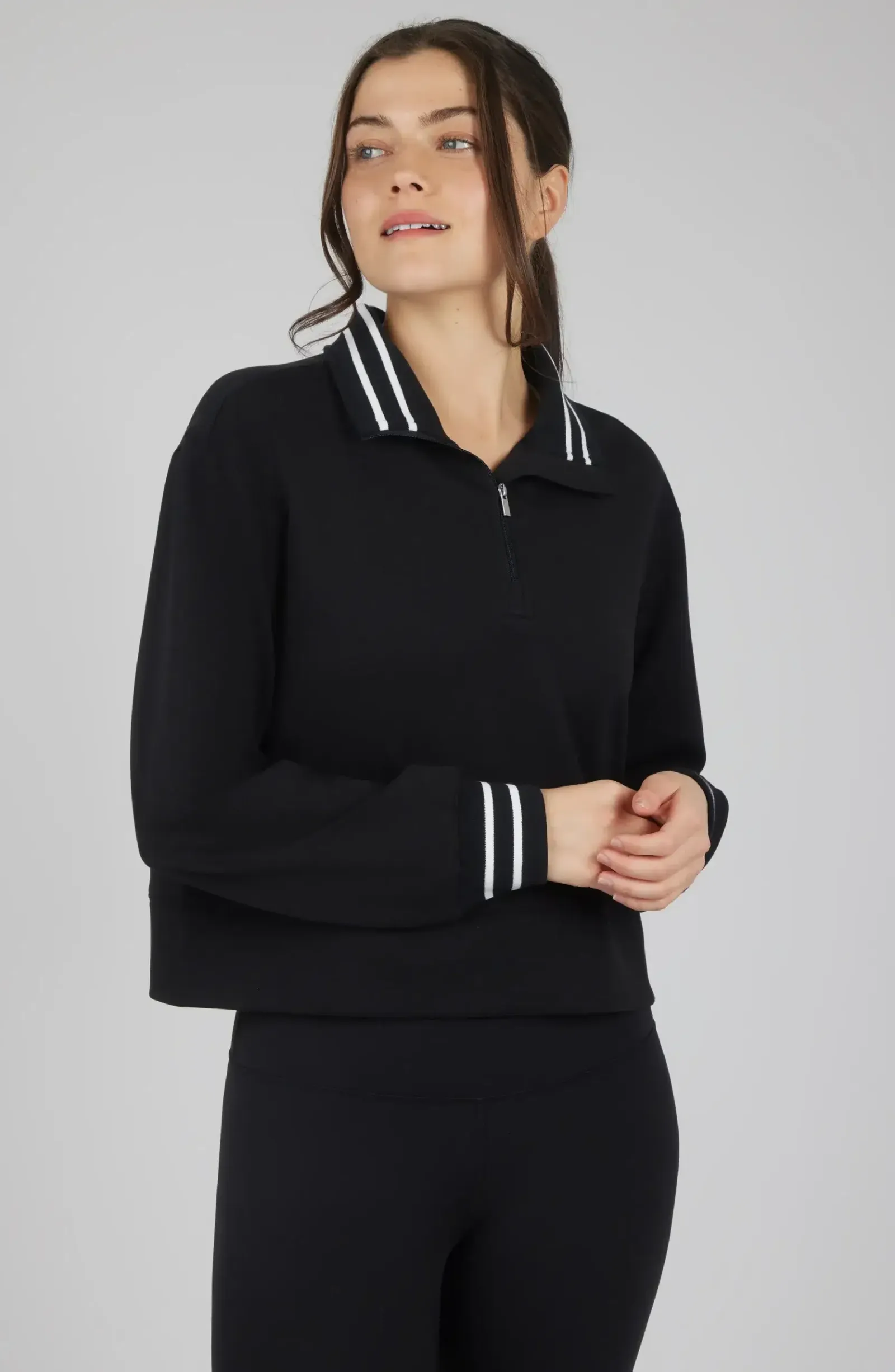 Scuba Georgetown Half Zip with Stripe Pullover thumbnail 3