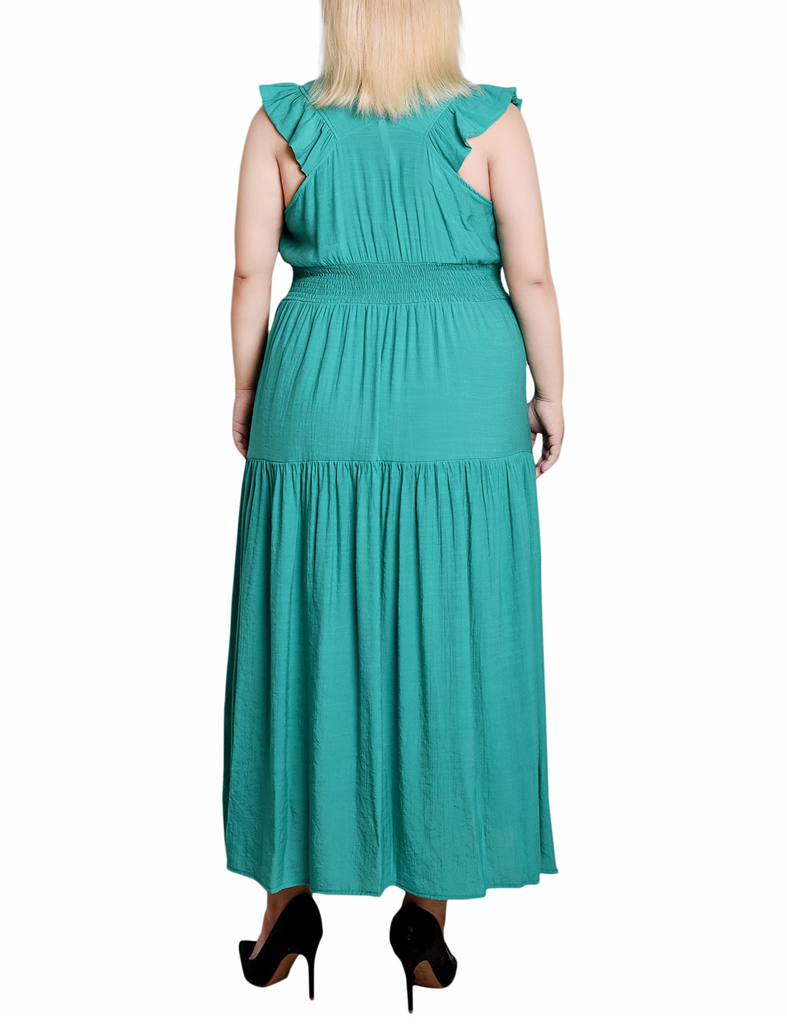 Plus Flutter Sleeve Midi Dress thumbnail 3
