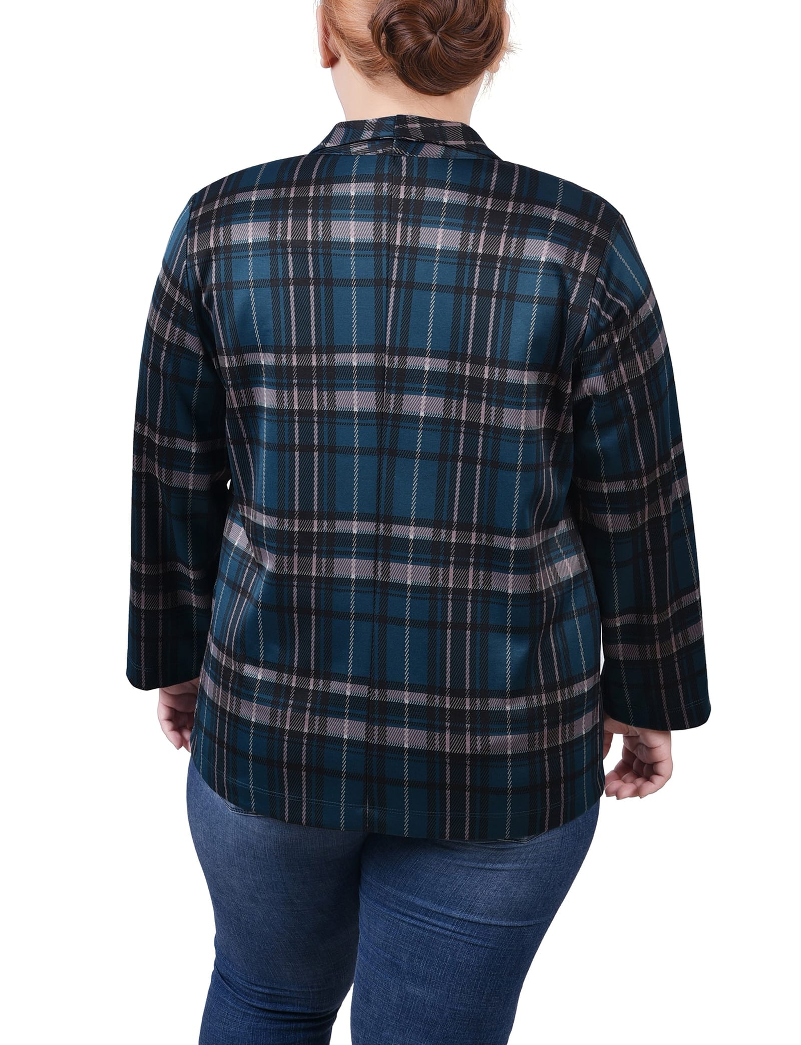 Plus Size 3/4 Sleeve Ponte Jacket thumbnail 3