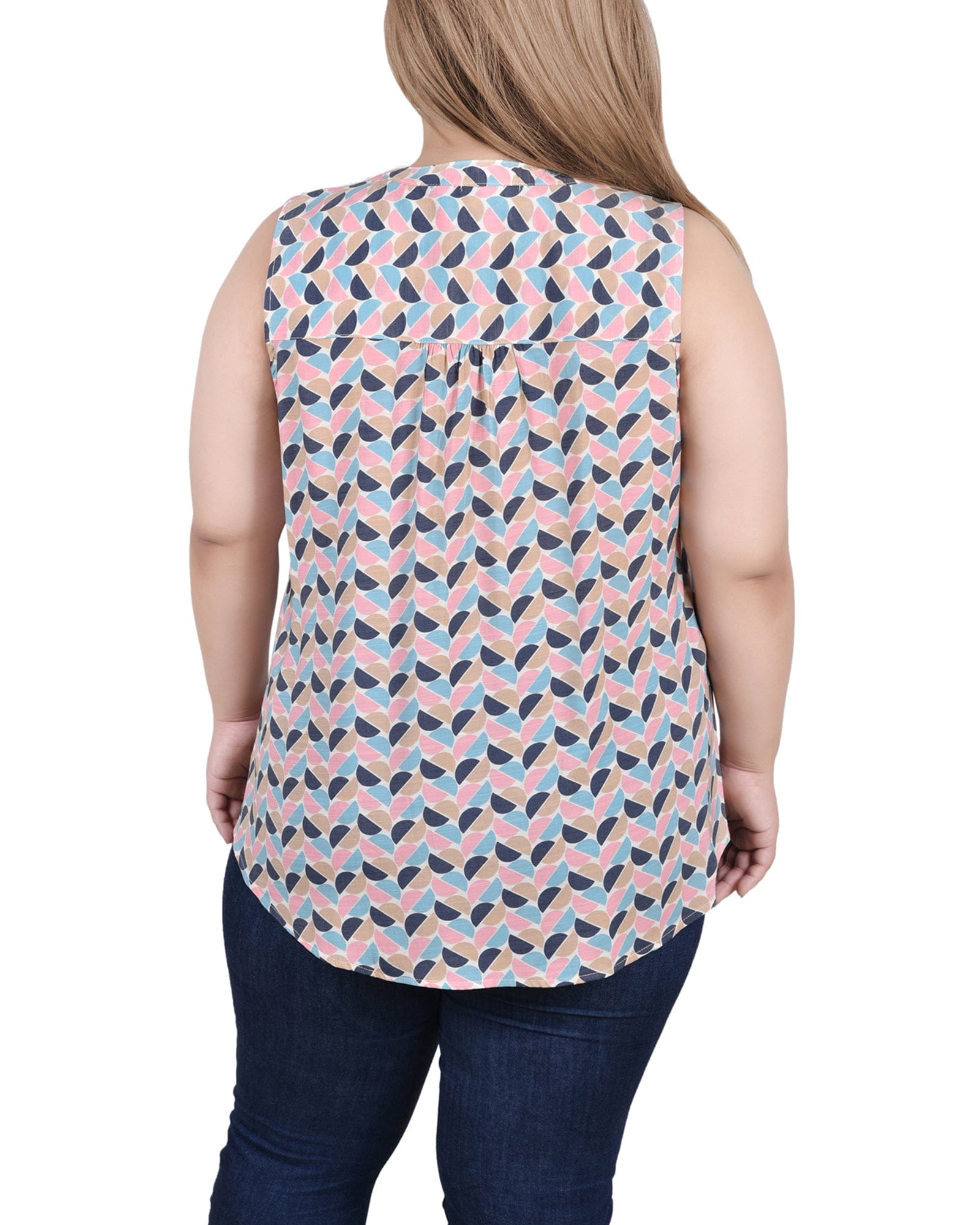 Plus Size Sleeveless Pintucked Blouse thumbnail 2