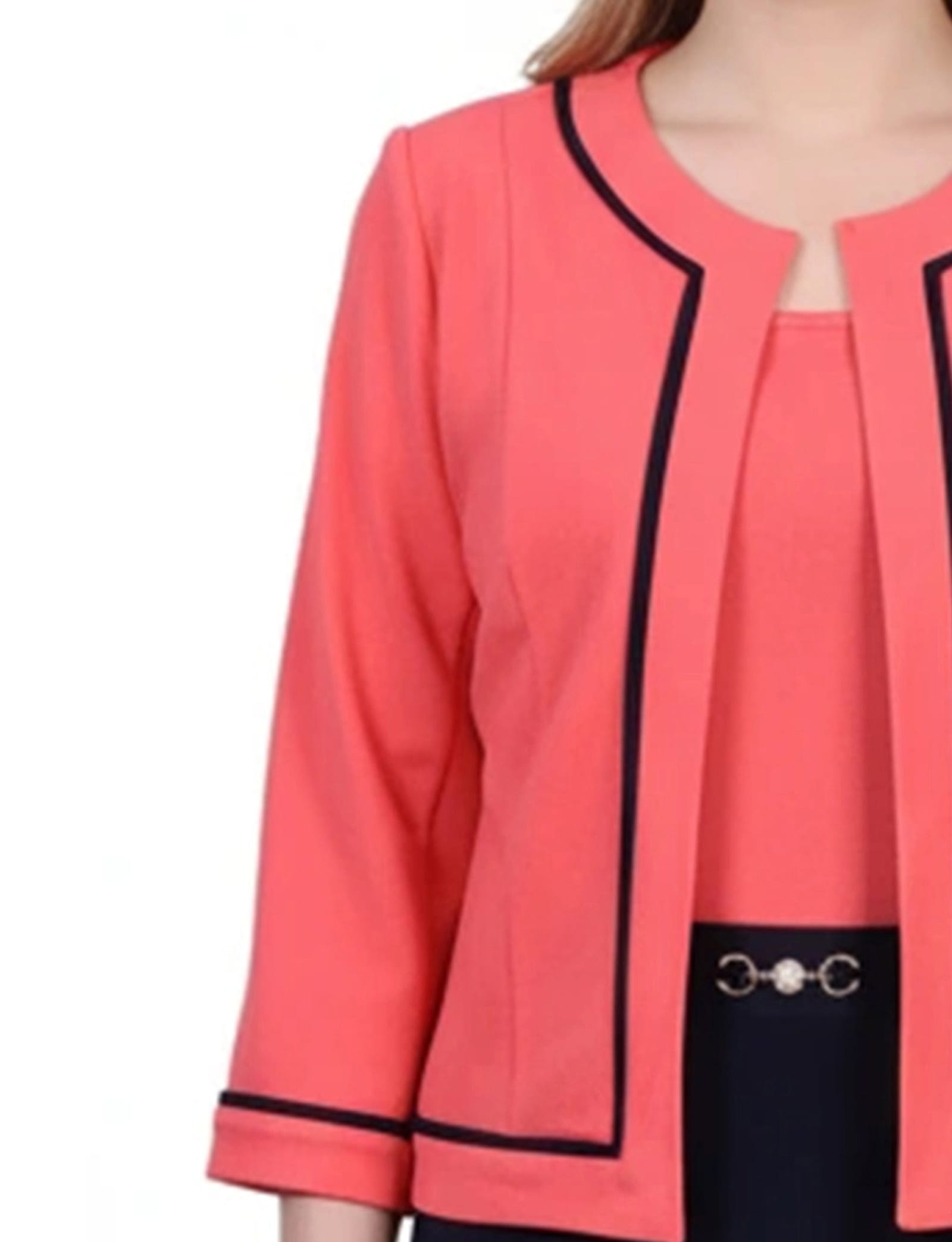 Petite 3/4 Sleeve 2 Piece Dress Set thumbnail 2