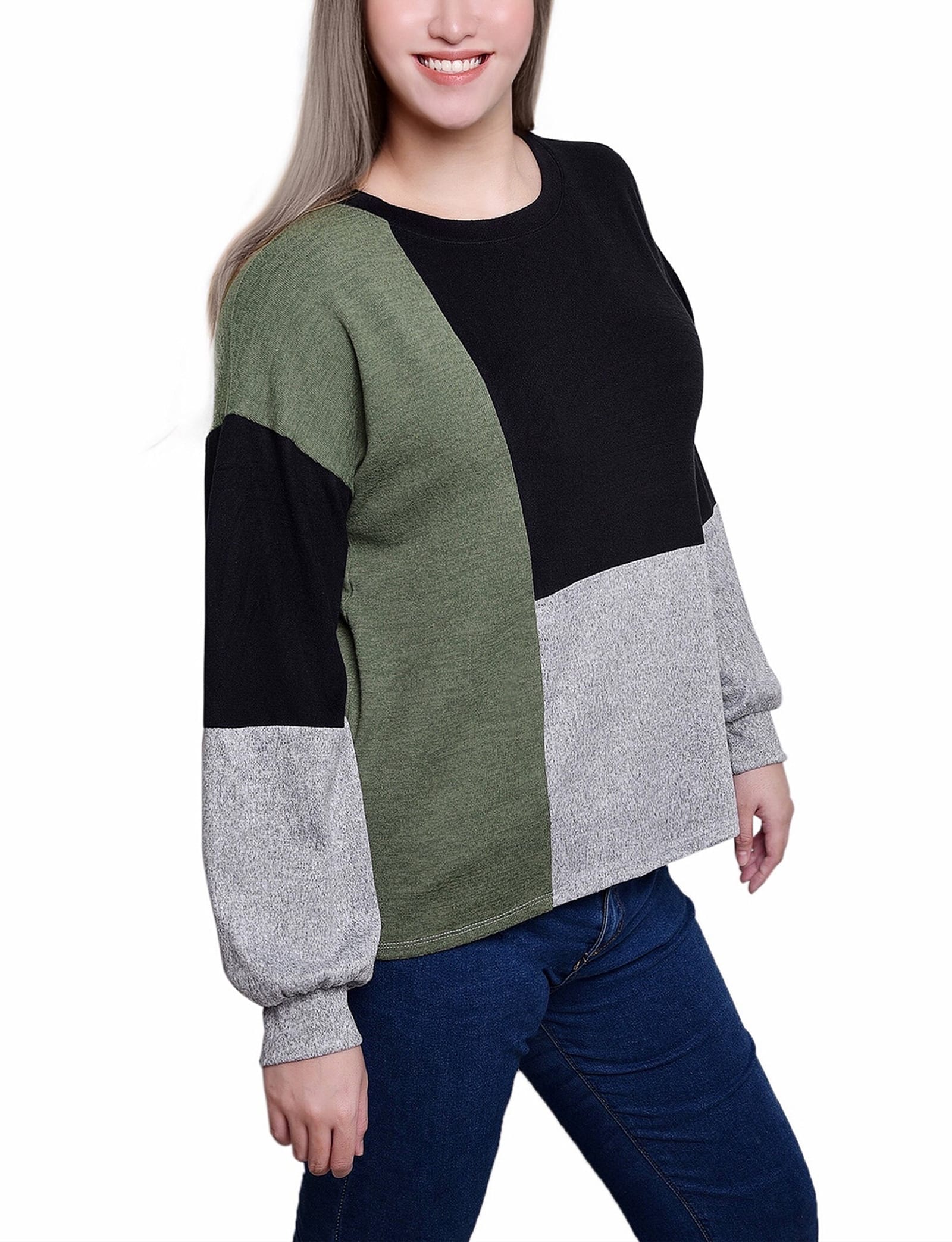 Petite Color-Blocked Top thumbnail 2