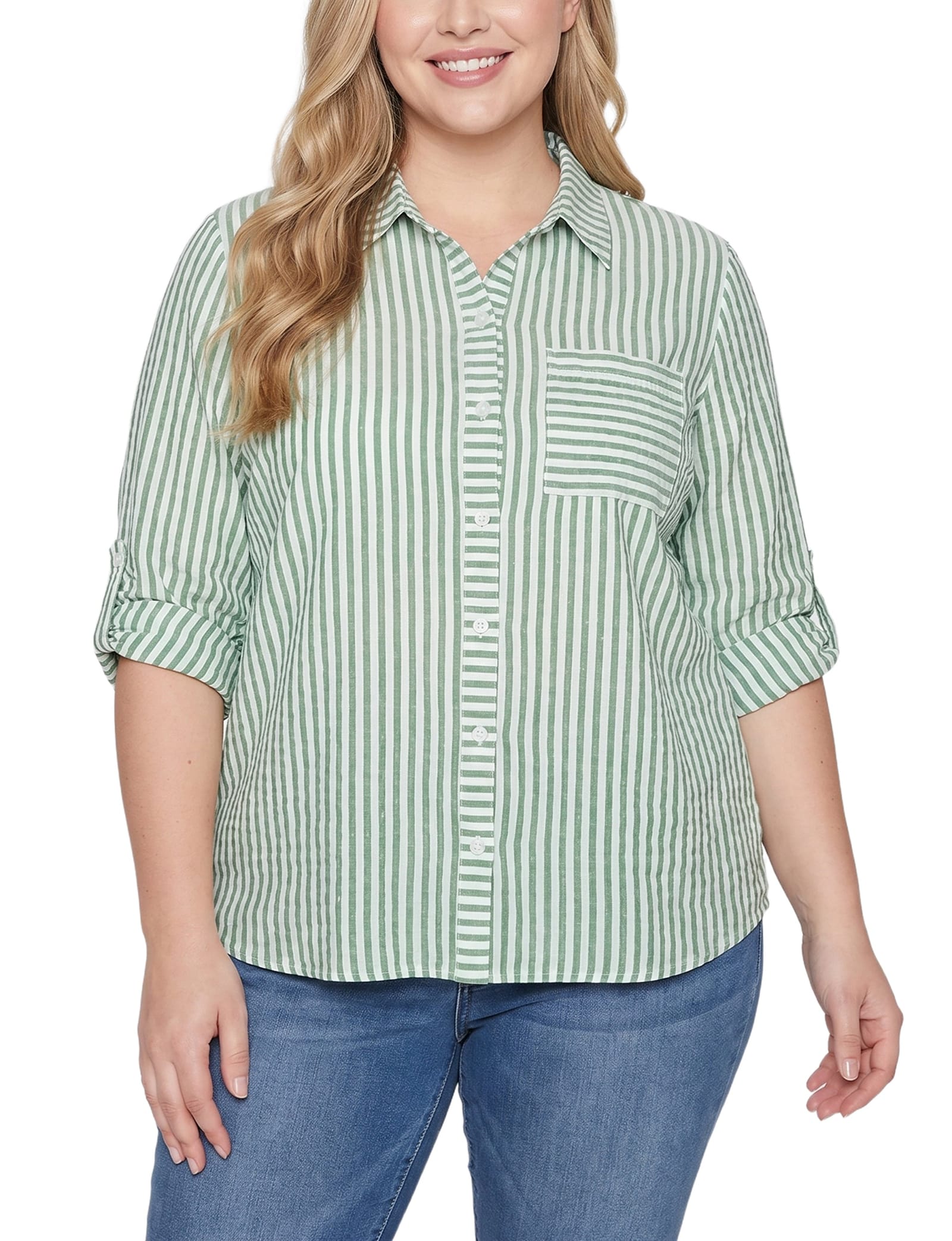 White Green Stripe / 1x