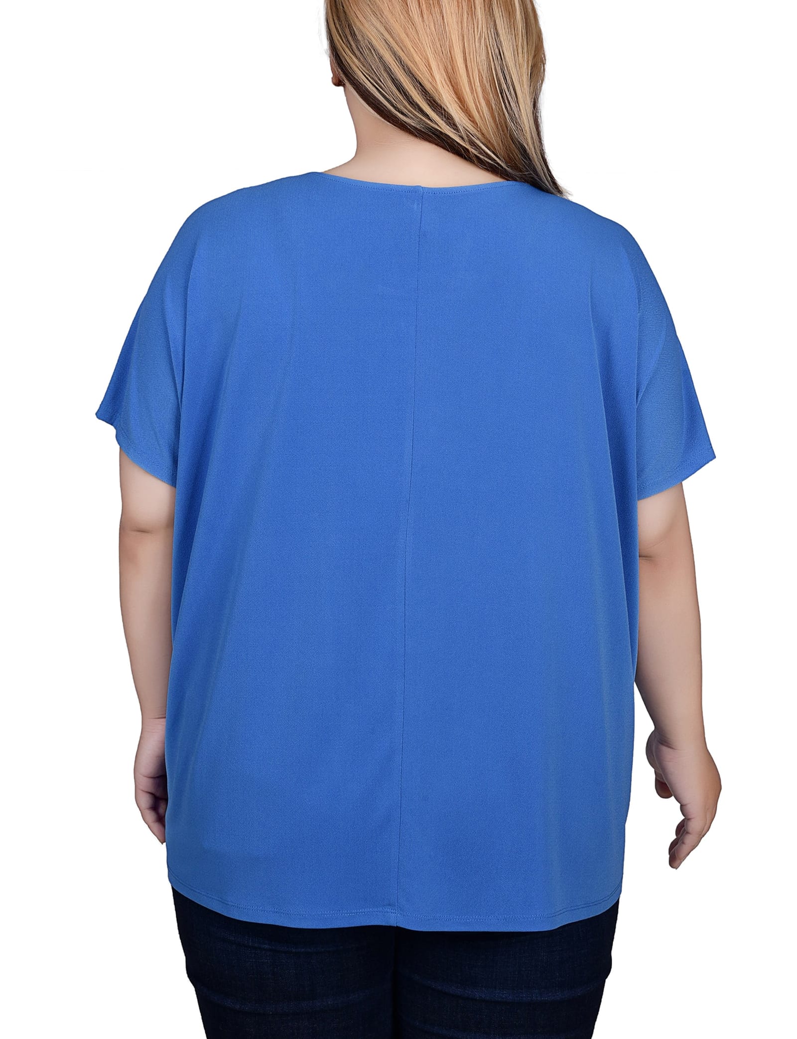 Plus Size Short Sleeve Extended Sleeve Tunic Top thumbnail 4