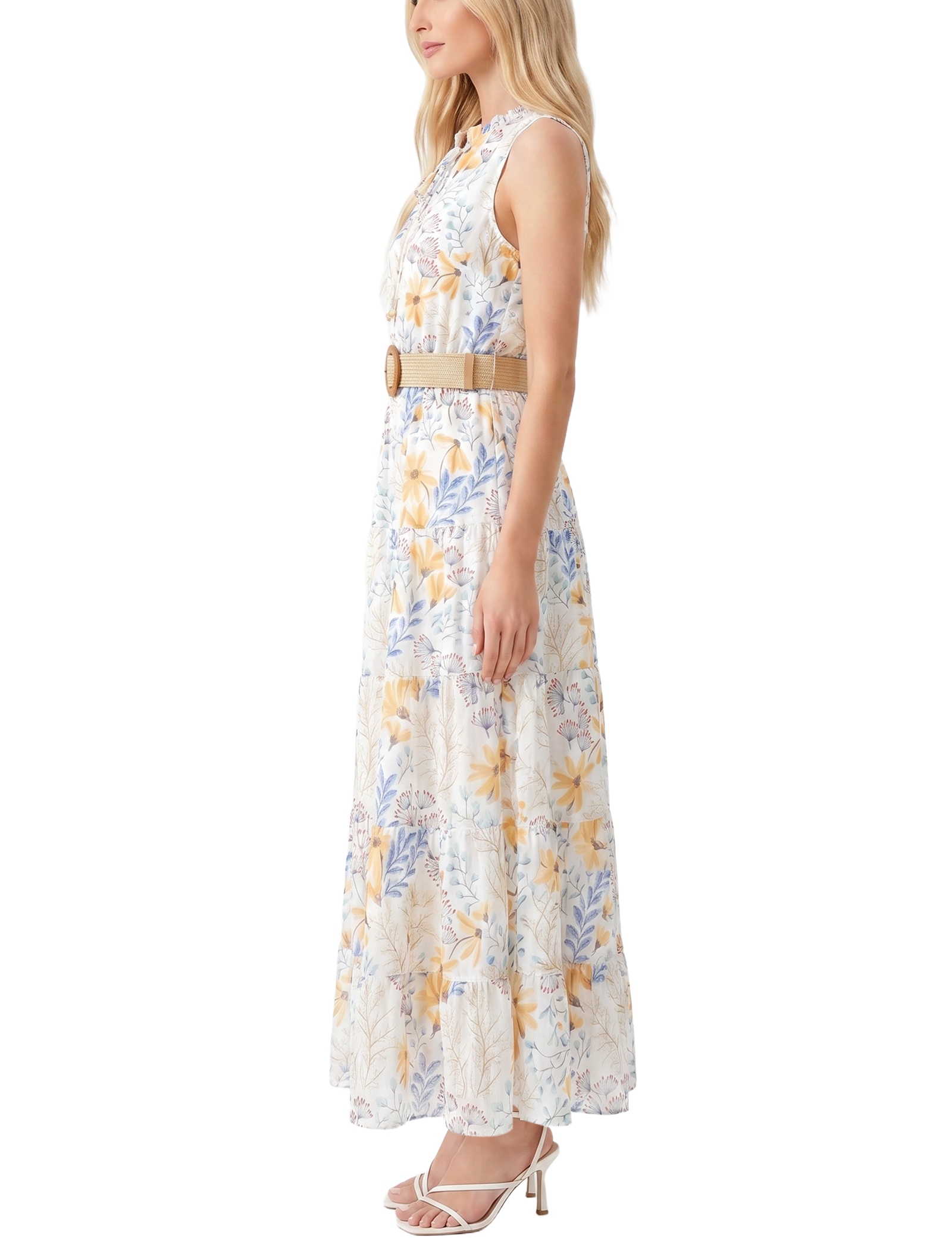 Sleeveless Tiered Maxi Dress thumbnail 2
